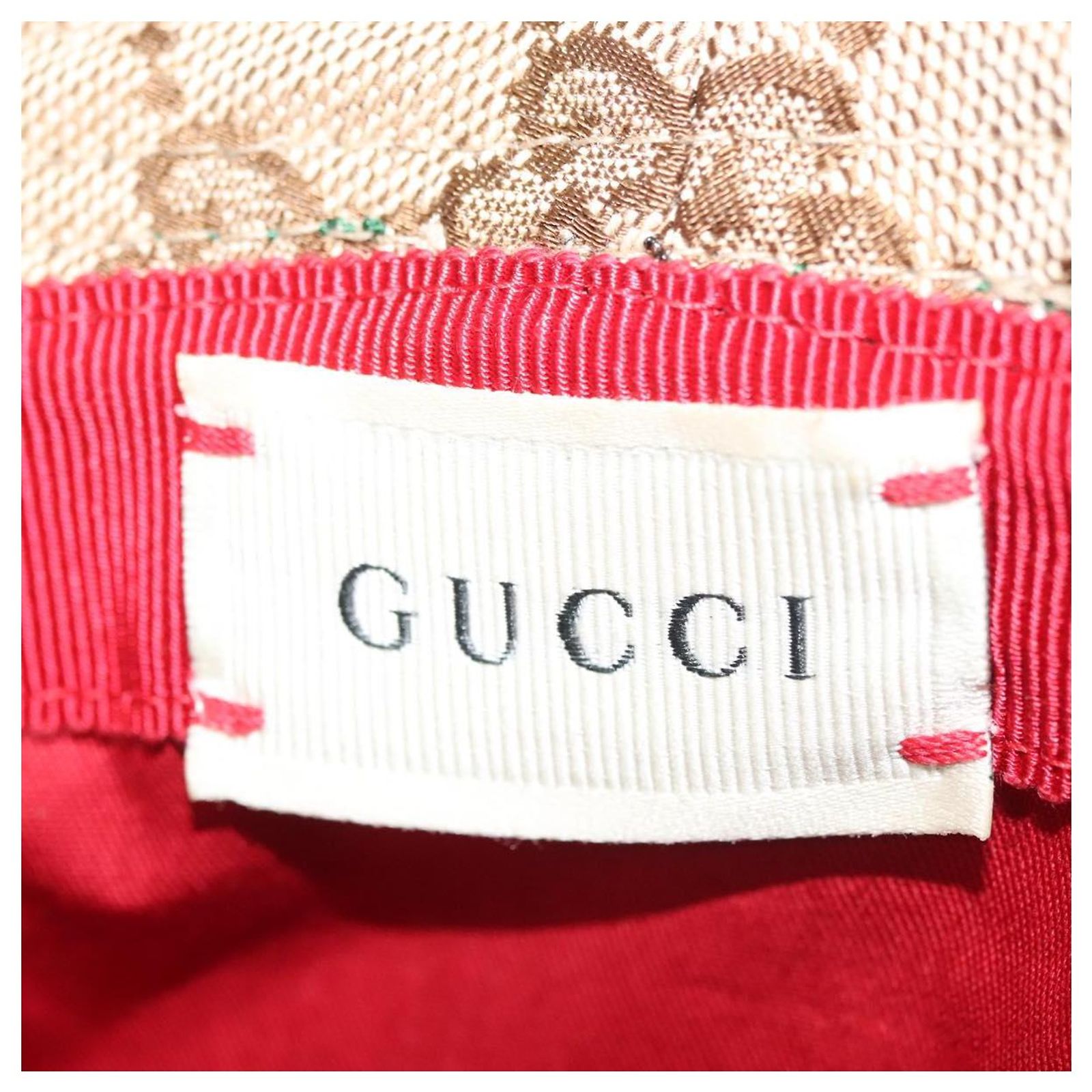 GUCCI GG Canvas Web Sherry Line Hat M Beige Red Green 411790 Auth yk19494 Gucci Sherry Line Hat – simplydivineconsign main image 3