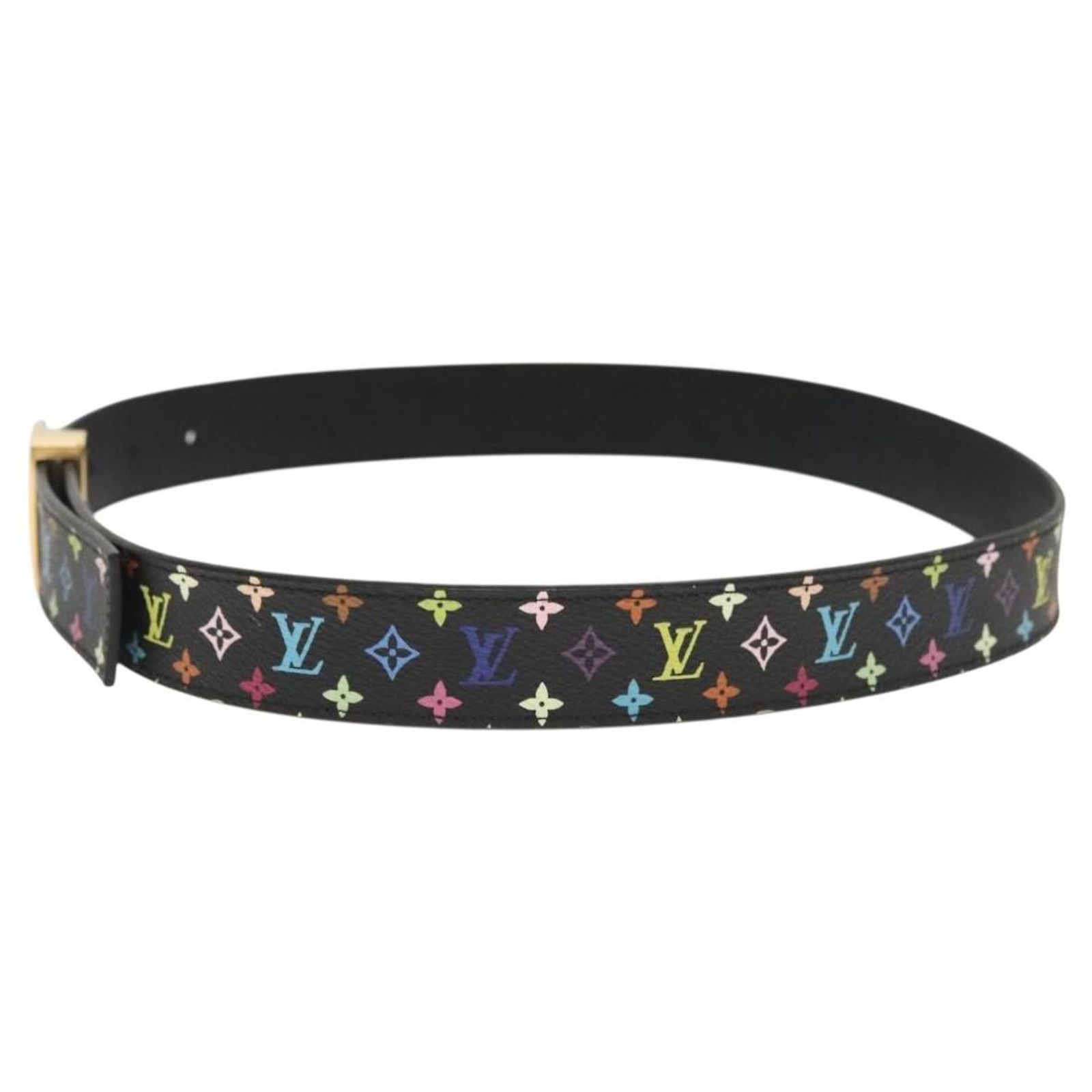 LOUIS VUITTON Multicolor Ceinture LV Cut Belt Black M6890 LV  display picture 2