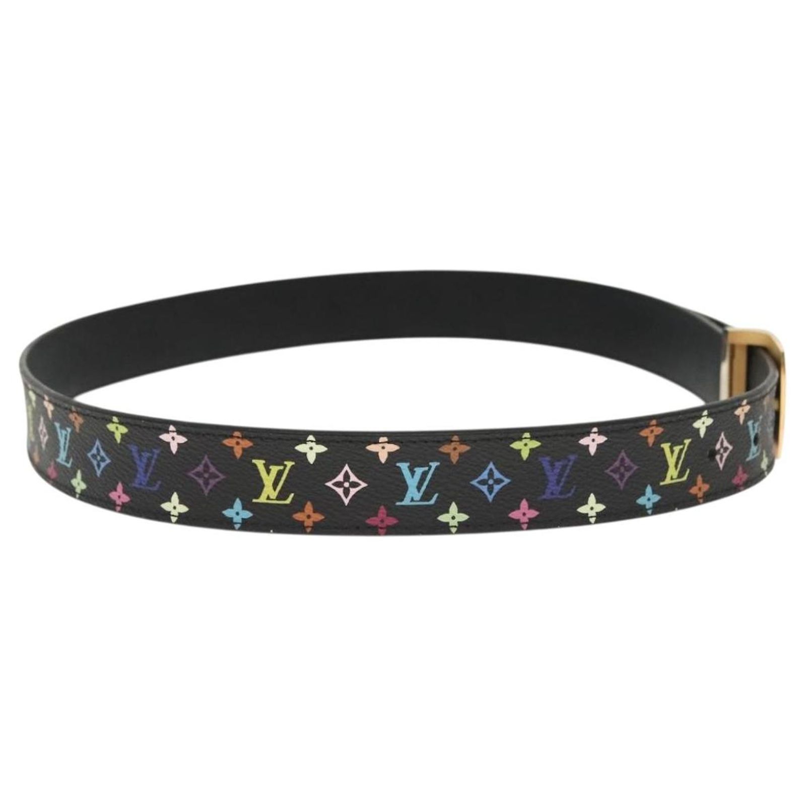 LOUIS VUITTON Monogram Multicolor Ceinture LV Cut Belt 35.8\