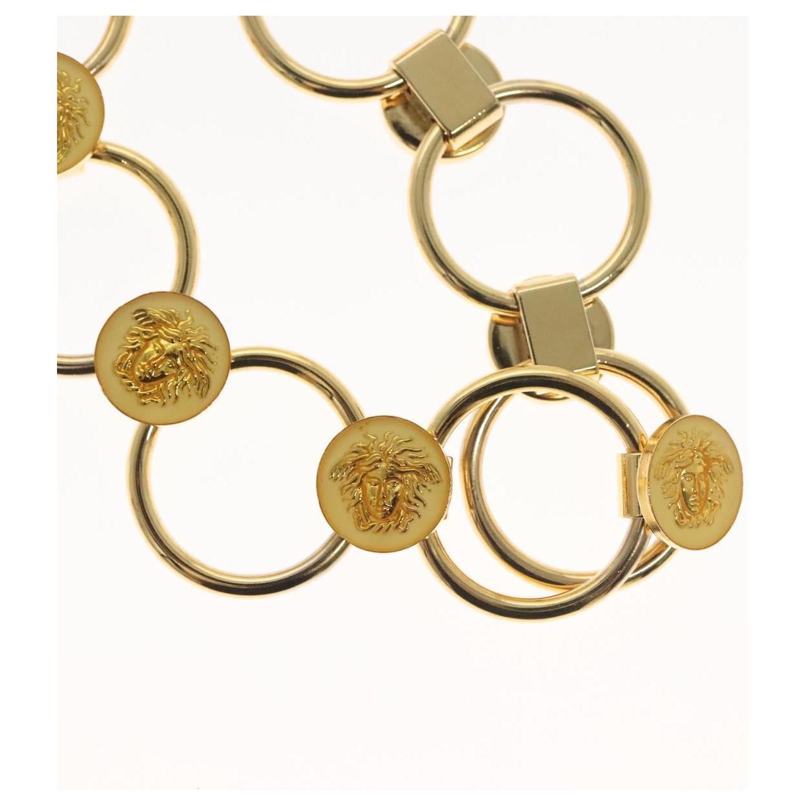 Gianni Versace Chain Belt Metal Gold Auth BA5265 Golden ref  display picture 1
