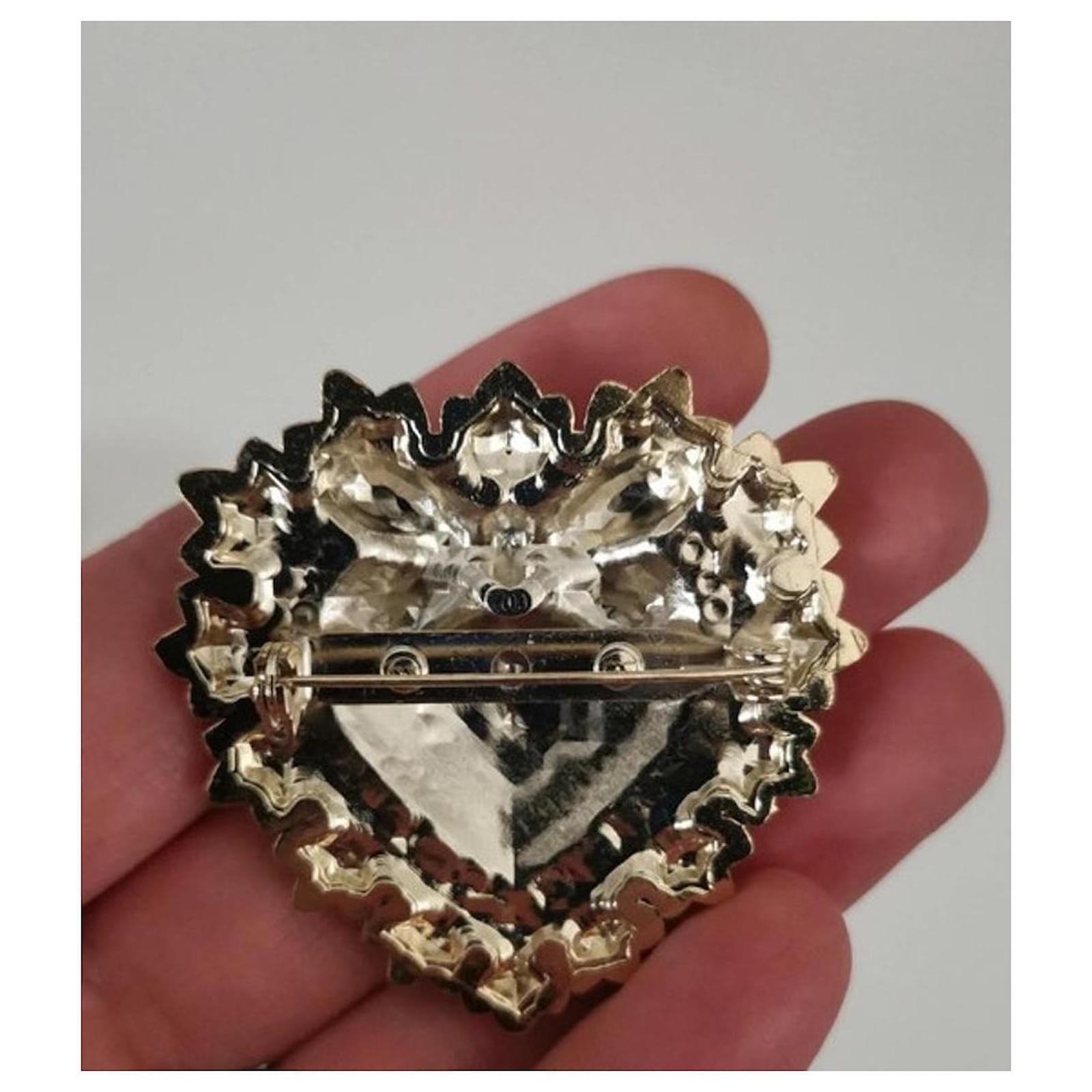 Wonderful golden DOLCE & GABBANA brooch from the 'Devotion