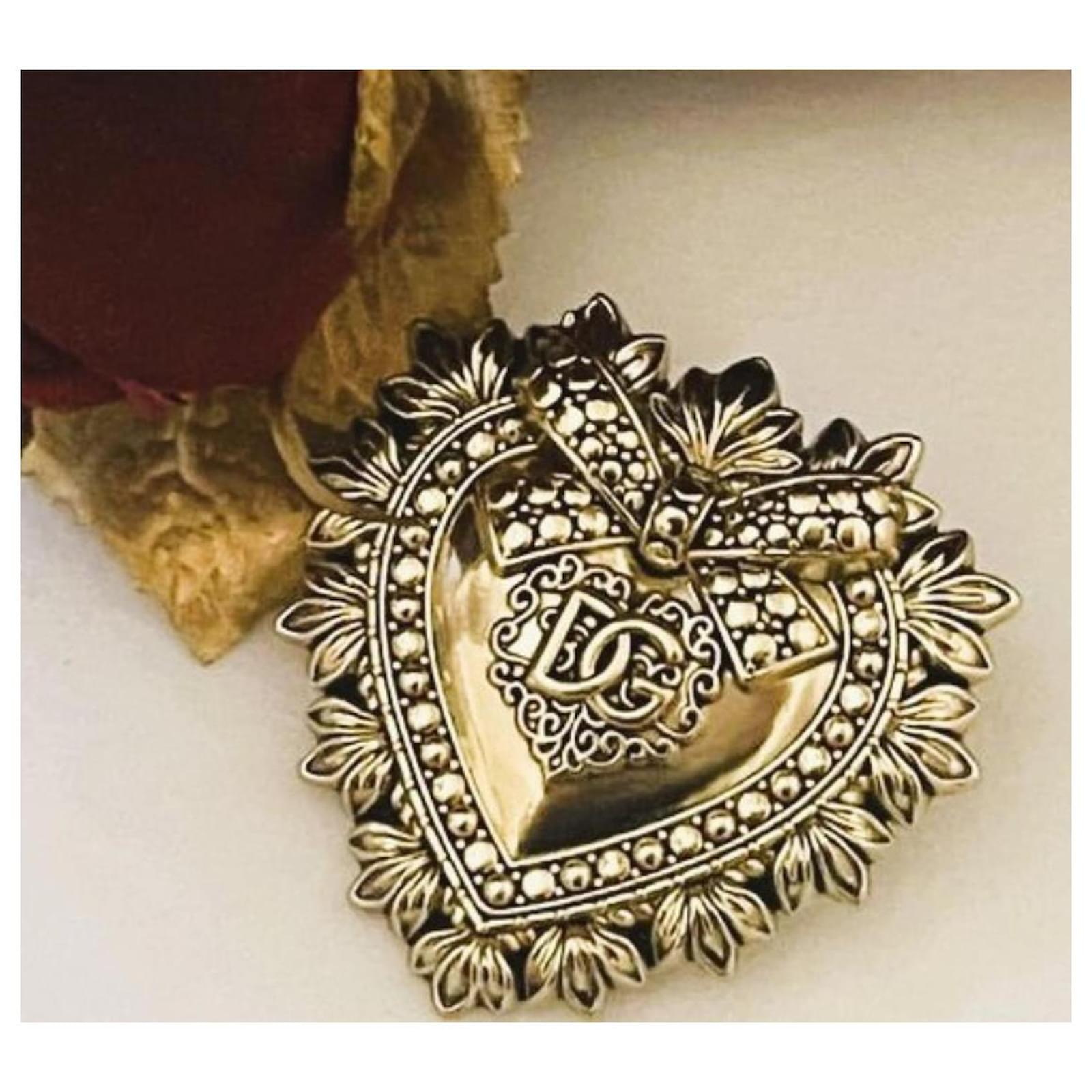 Wonderful golden DOLCE & GABBANA brooch from the 'Devotion