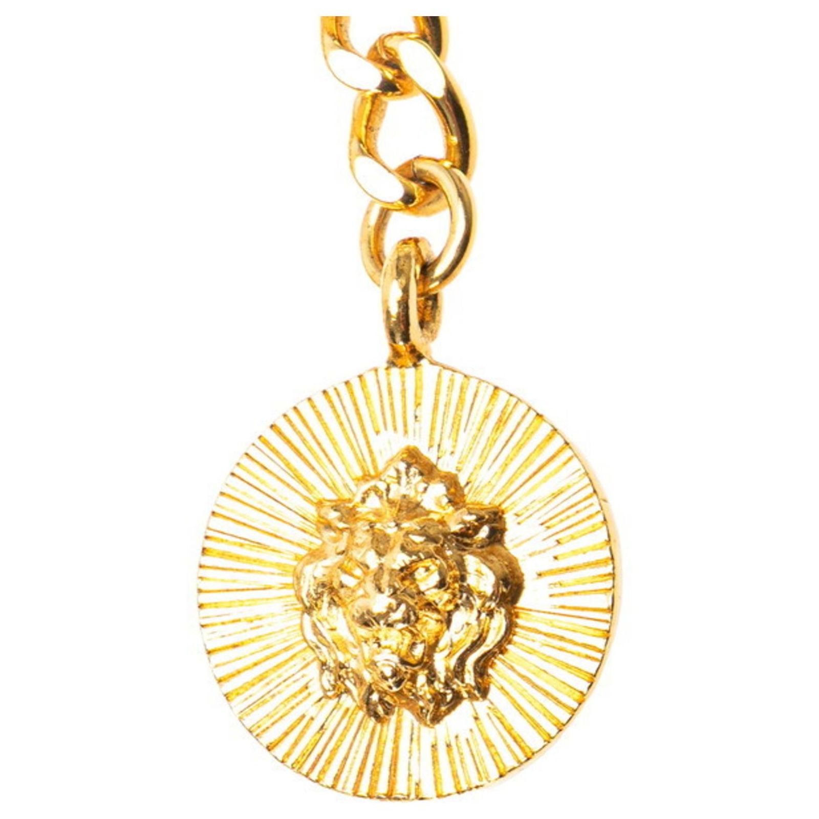 CHANEL Lion Motif Coco Mark Chain Belt, Gold Plated, Women\'s Chanel Sun Lion Head Medallion Chain Belt – Luxury GoRound main image 2
