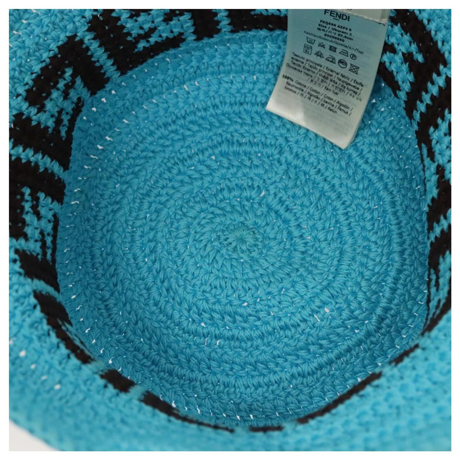 FENDI Zucca Canvas Hat Cotton Blue Auth yk19421M ref.2507266  display picture 2