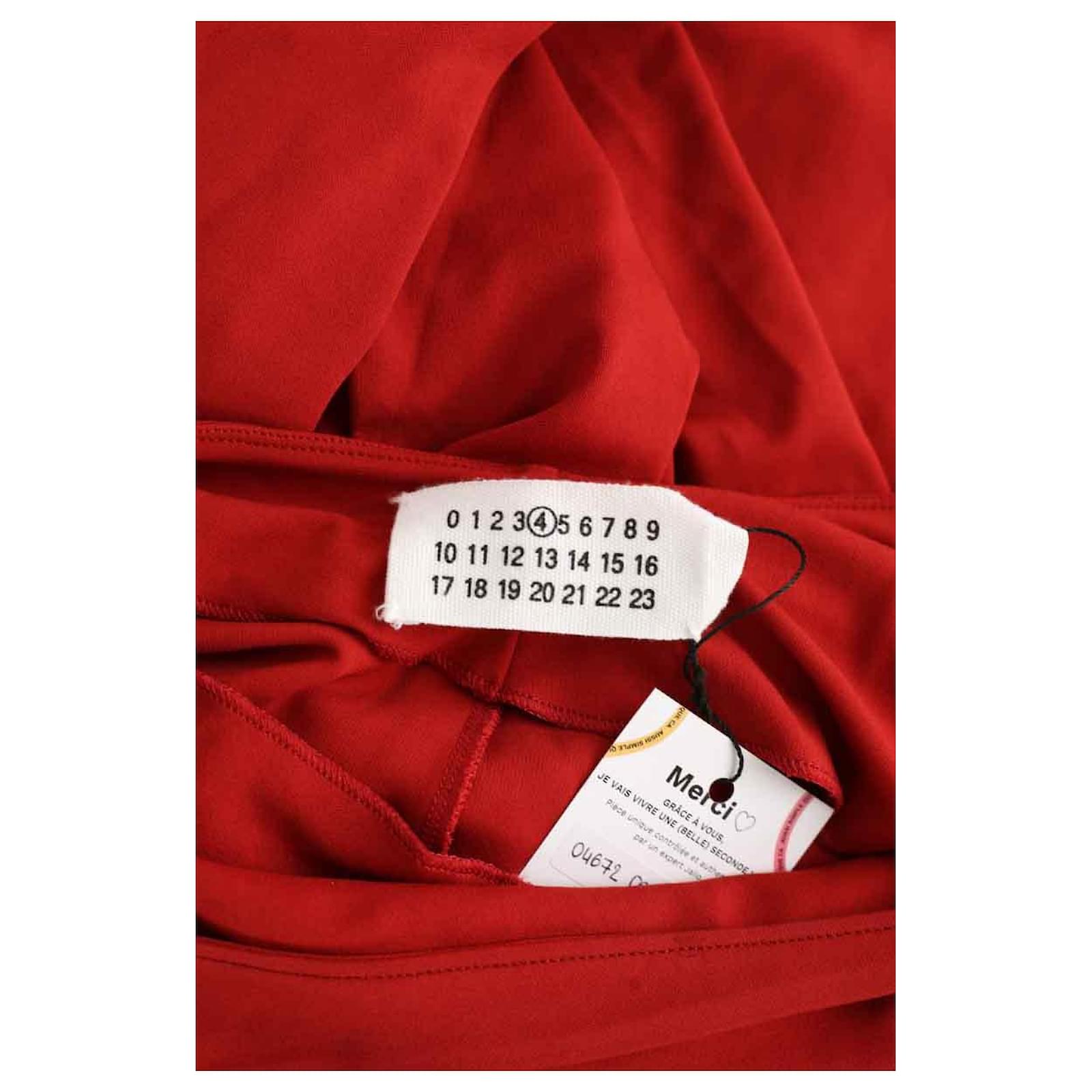 Maison Martin Margiela Red dress Viscose ref.2507381 - Joli Closet