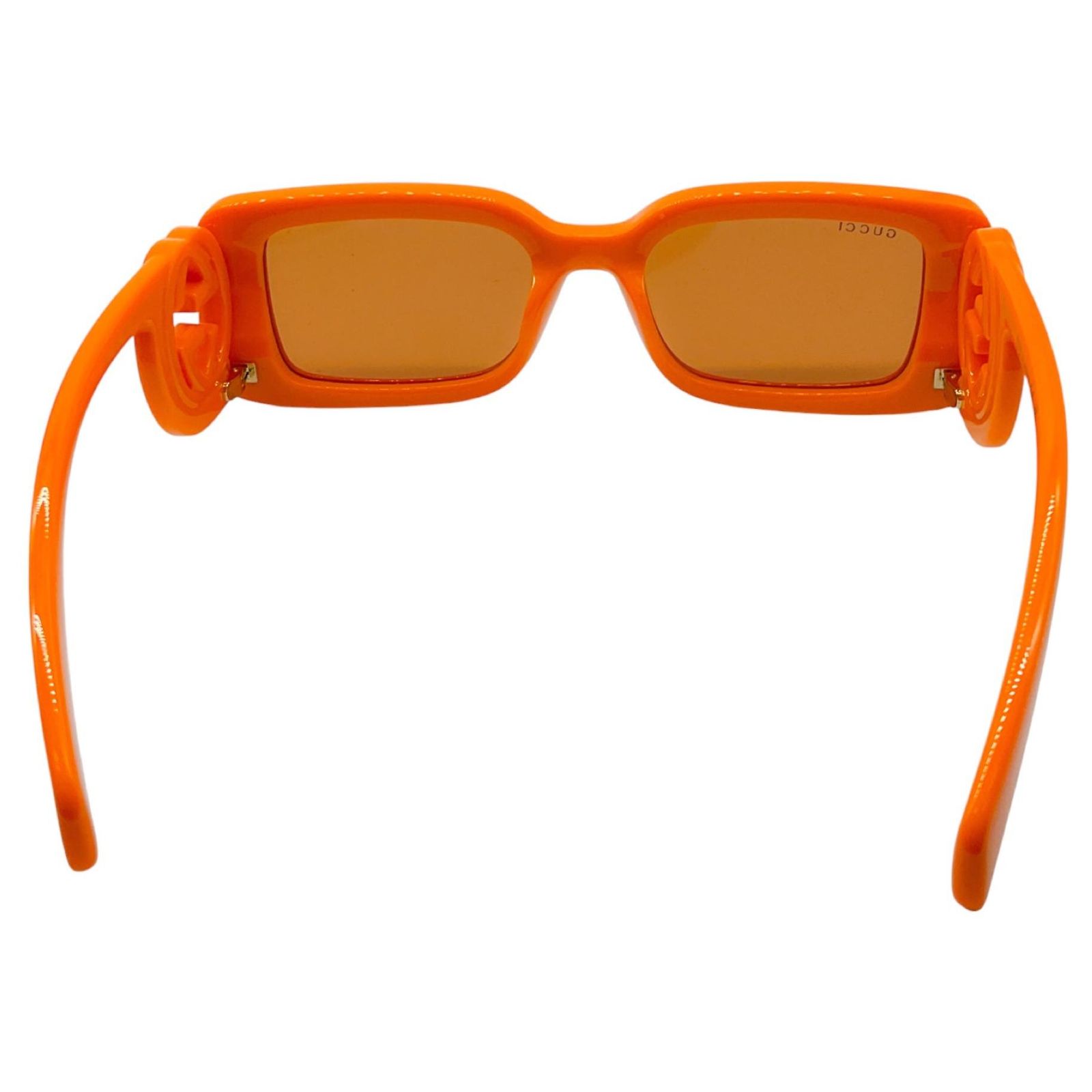 Gucci Orange / Brown Chaise Longue 54MM Rectangular Frame  display picture 3