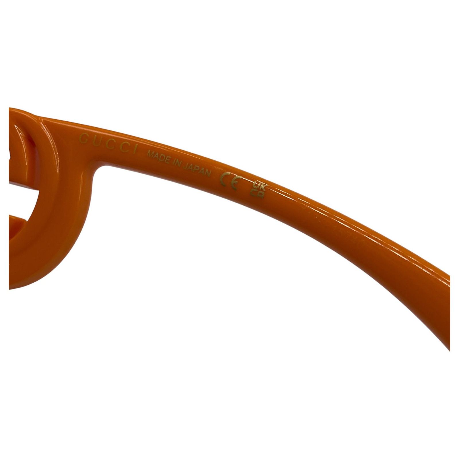 Gucci Orange / Brown Chaise Longue 54MM Rectangular Frame  display picture 1