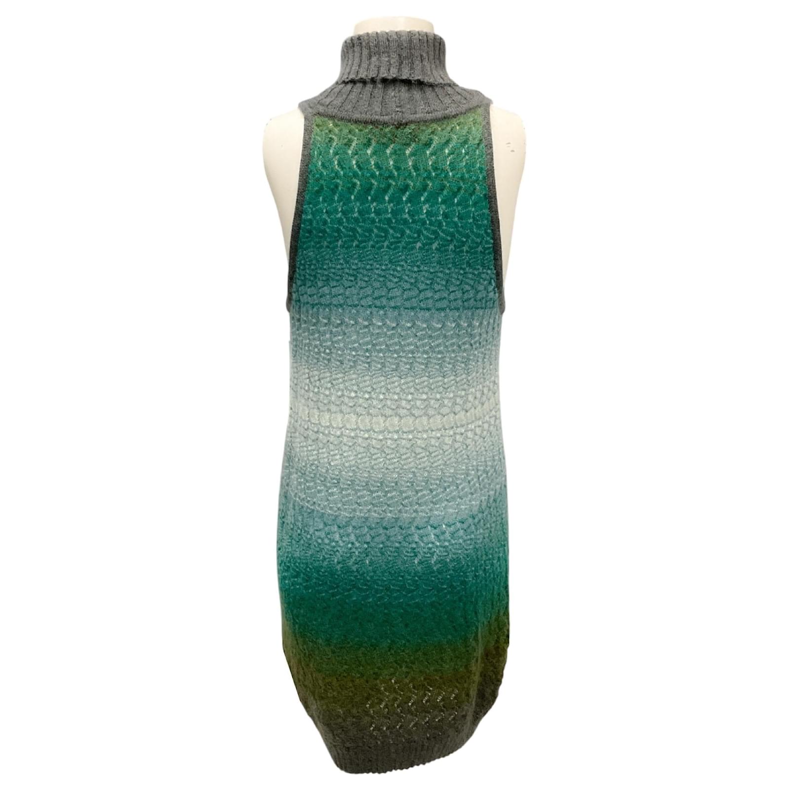 Missoni Green Multi Sleeveless Mohair Knit Dress (Sold) - Joli Closet
