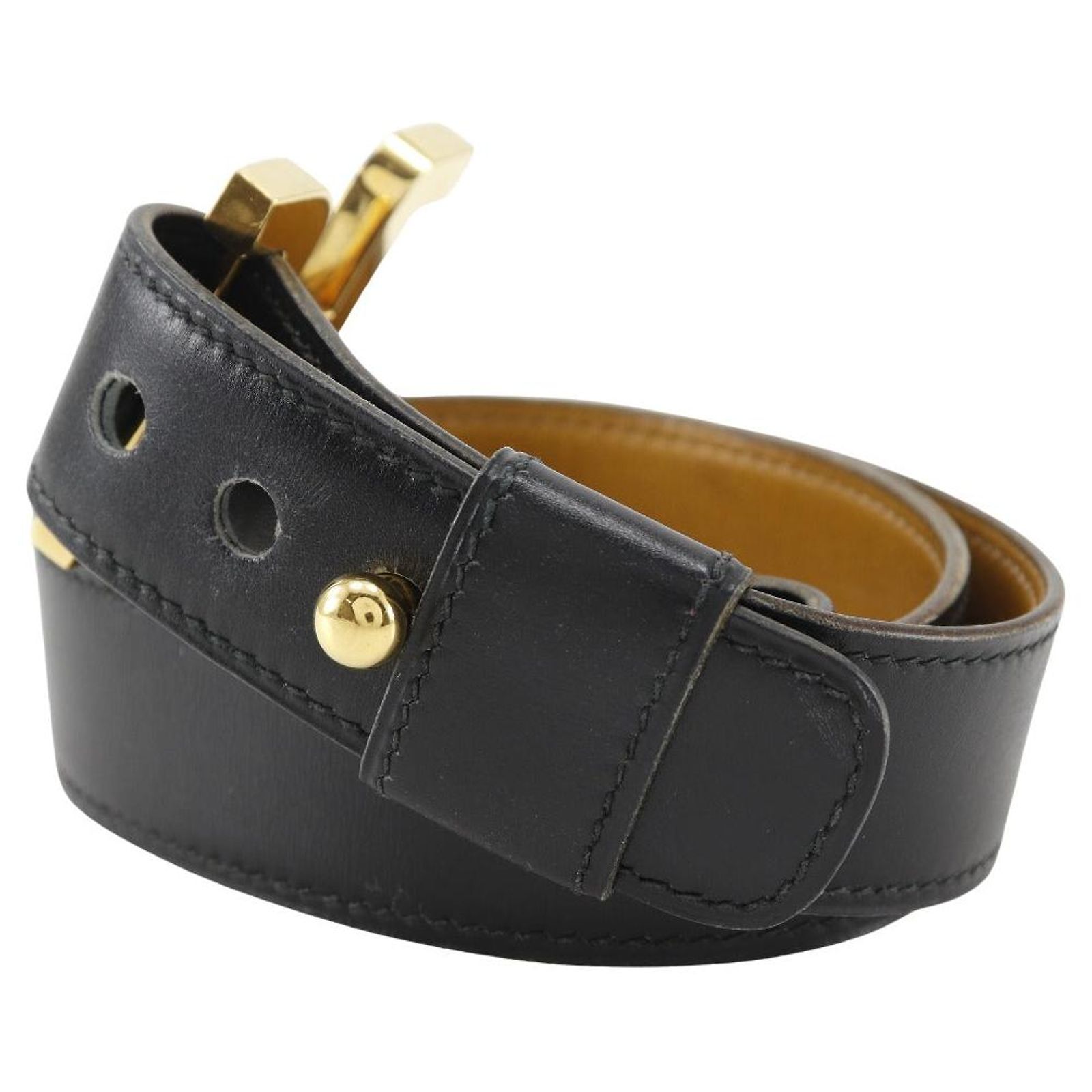 HERMES H belt belt Calfskin unisex H leather belt Hermès Red size 70 cm in Leather - 52592259 main image 3