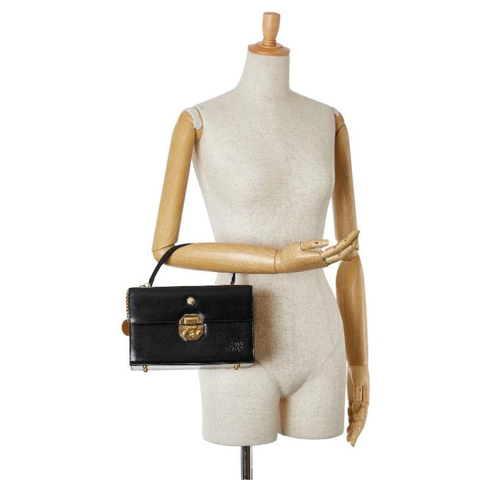 Versace Sunburst Logo Leather Handbag Black ref.JC2509128 (Sold