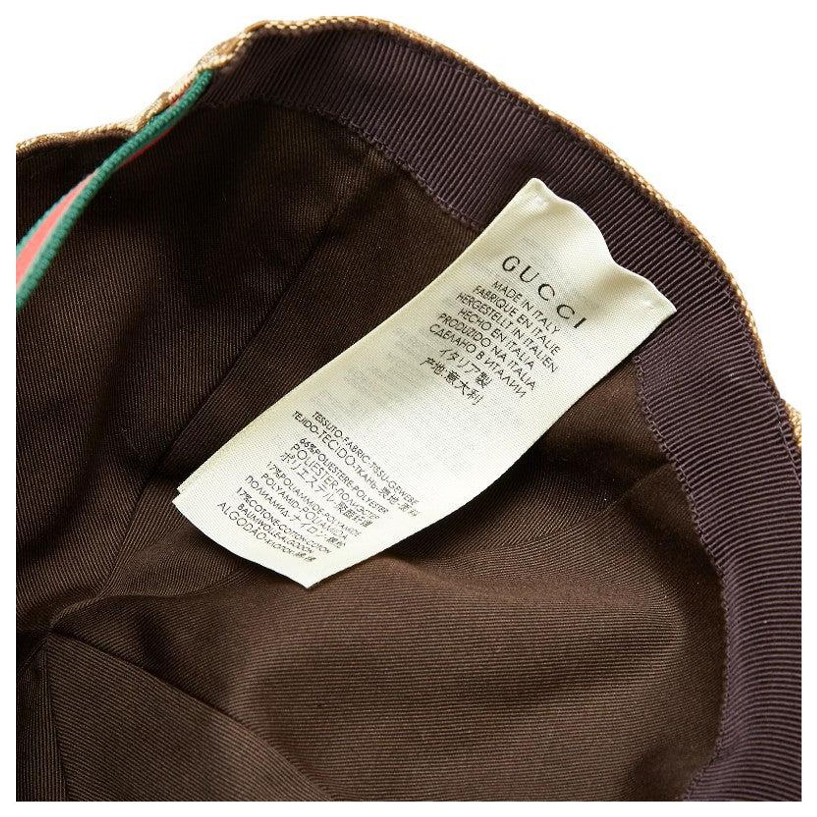 Gucci GG Canvas Sheline Line Canvas Cap Brown Beige Cloth  display picture 1