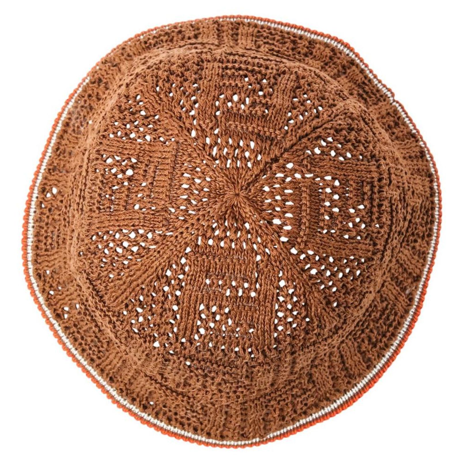 Fendi FF Crochet Cotton Bucket Hat Fendi Brown Crochet FF Logo Bucket Hat M International main image 4