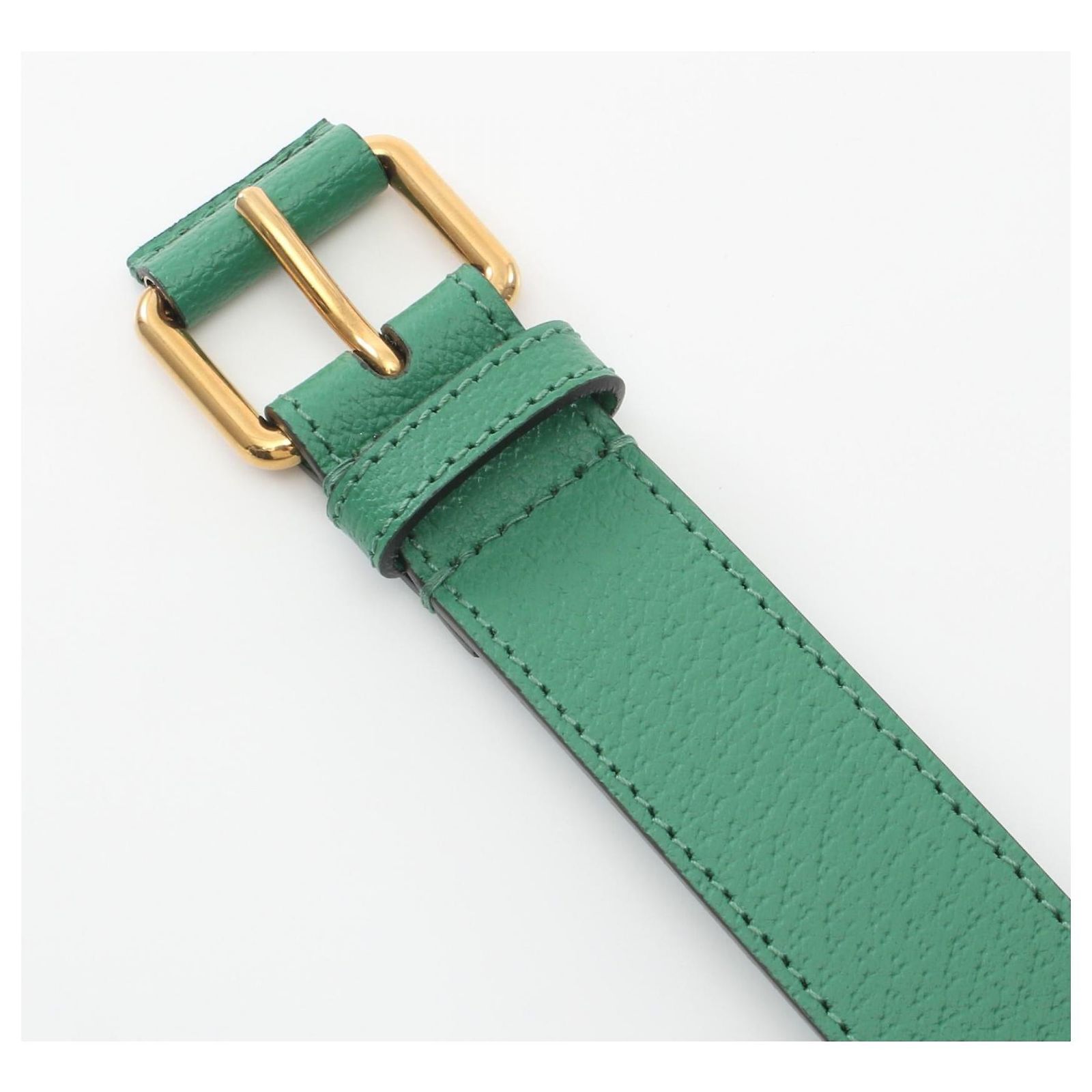 Gucci GUCCI × adidas Leather Belt Green ref.JC2512899 (Sold 