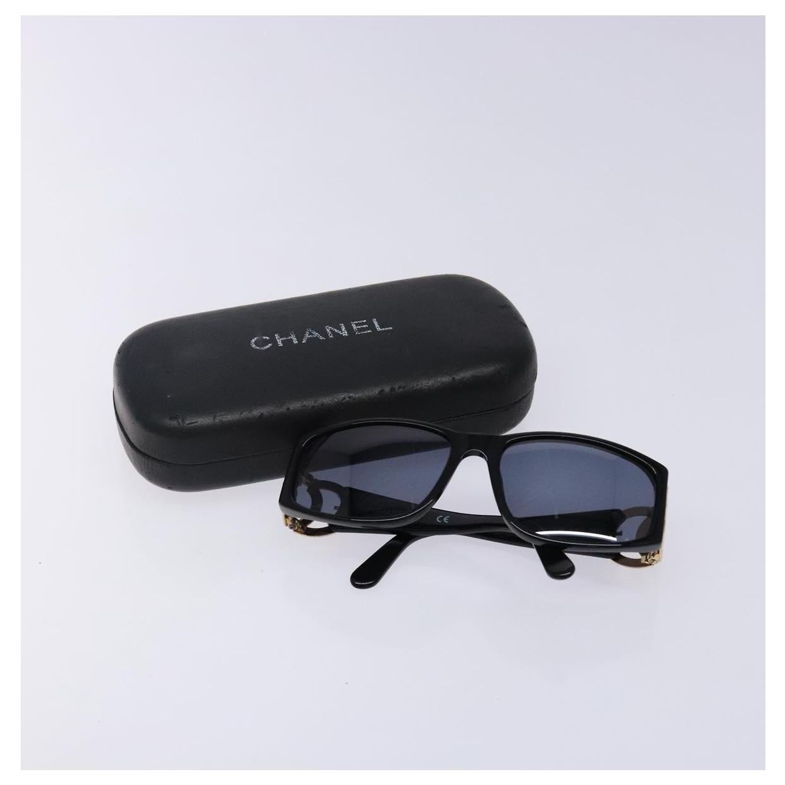 CHANEL Sunglasses plastic Black CC Auth yk19444 ref.2514953  display picture 1