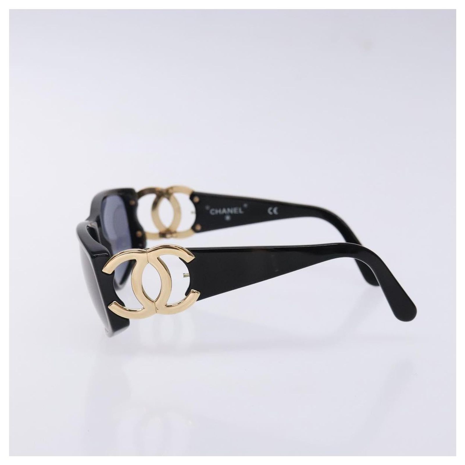 CHANEL Sunglasses plastic Black CC Auth yk19444 ref.2514953  display picture 2