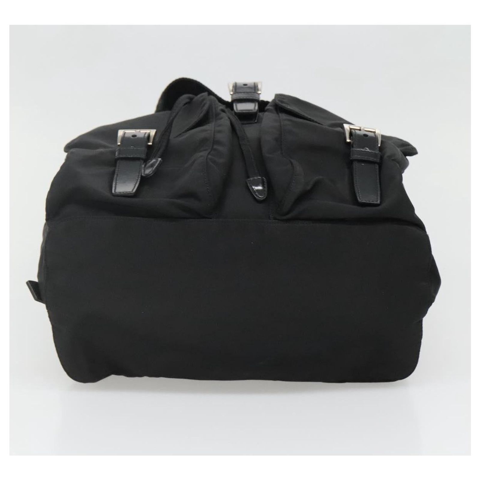 PRADA Backpack Nylon Black Silver Auth fm4864 Silvery ref  display picture 1