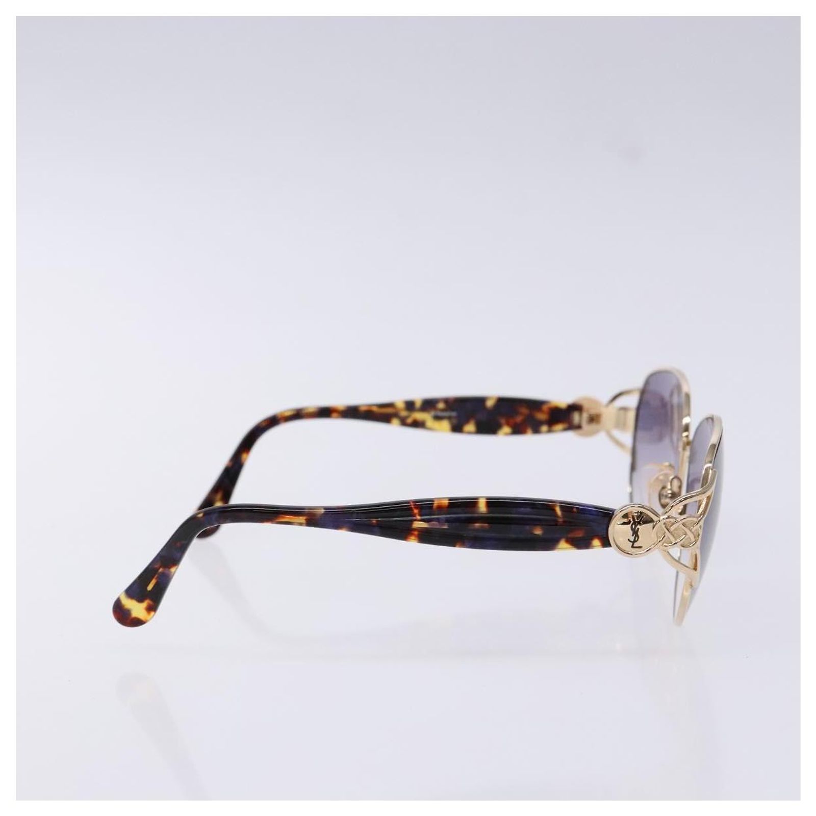 SAINT LAURENT Sunglasses Plastic Brown Auth SAINT LAURENT Sunglasses plastic Brown Auth yk19449V ref  main image 3