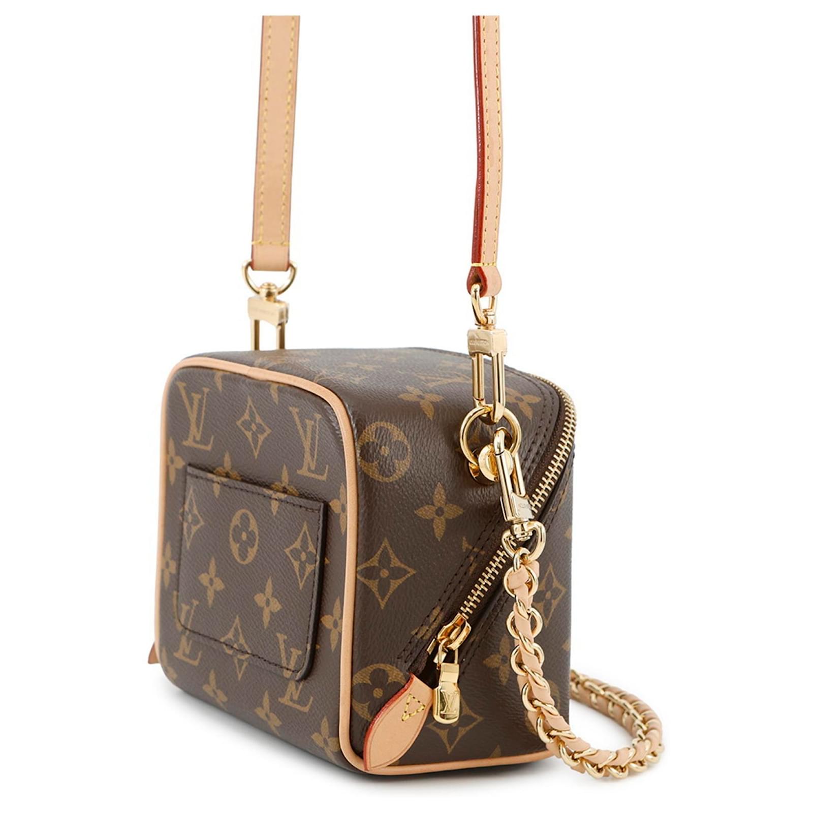 Louis Vuitton Monogram Just-in-Case Shoulder Bag Beige Patent