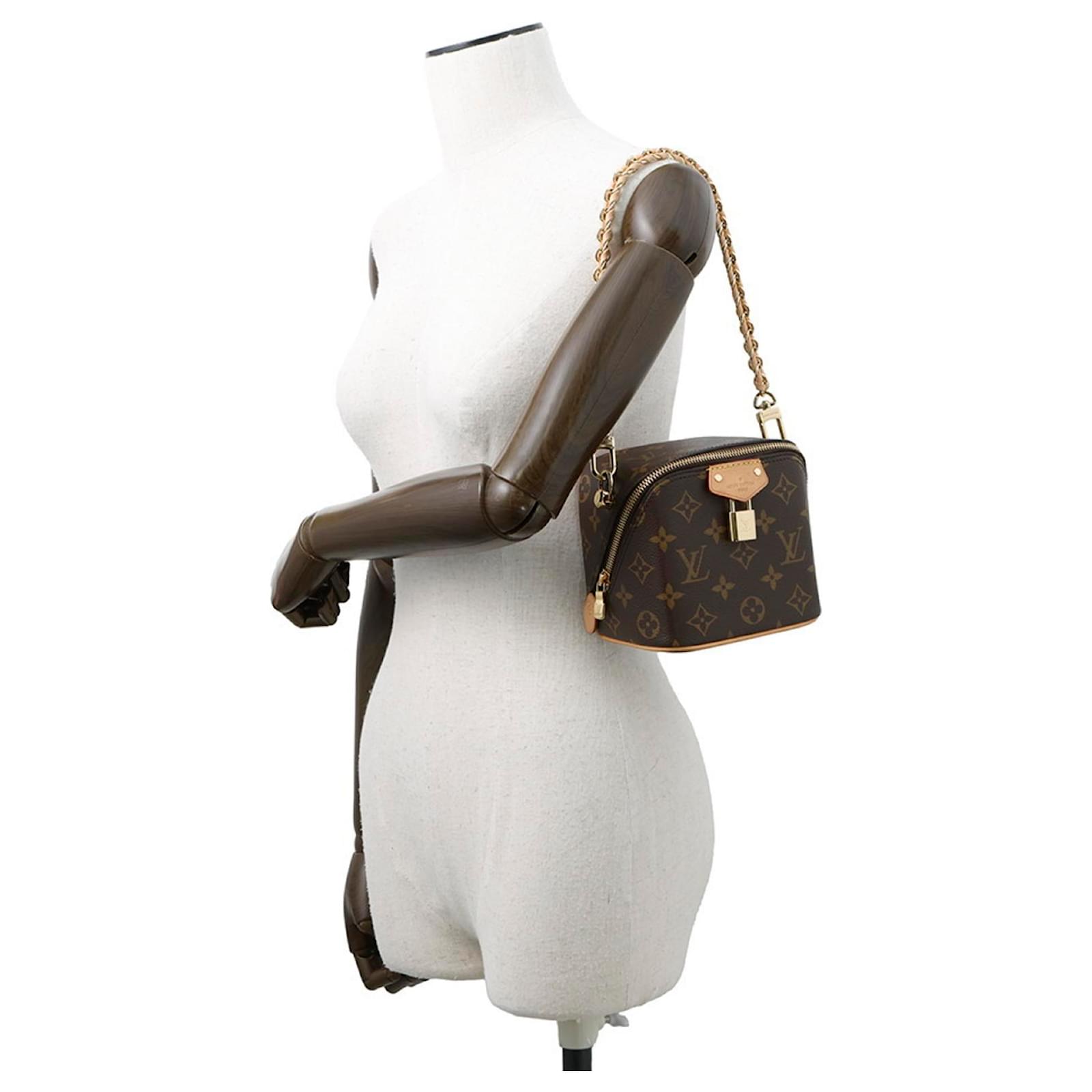 Louis Vuitton Monogram Just-in-Case Shoulder Bag Beige Patent