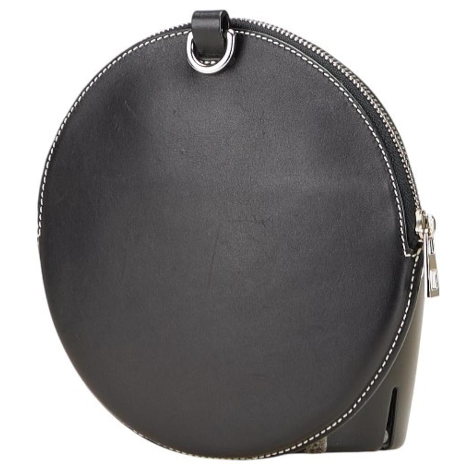 Loewe Anagram Cookie Pouch in Black Leather ref.2515279 - Joli Closet