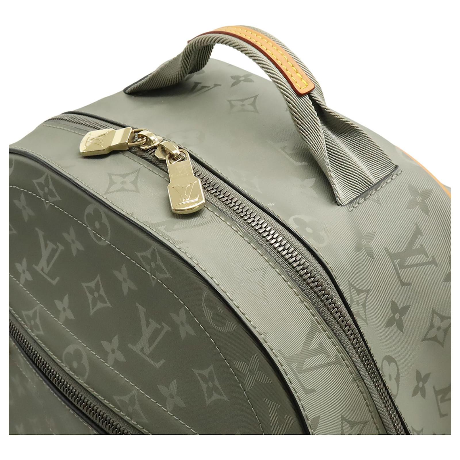 louis vuitton backpack gm monogram titanium Louis Vuitton Monogram Titanium Backpack GM Brown