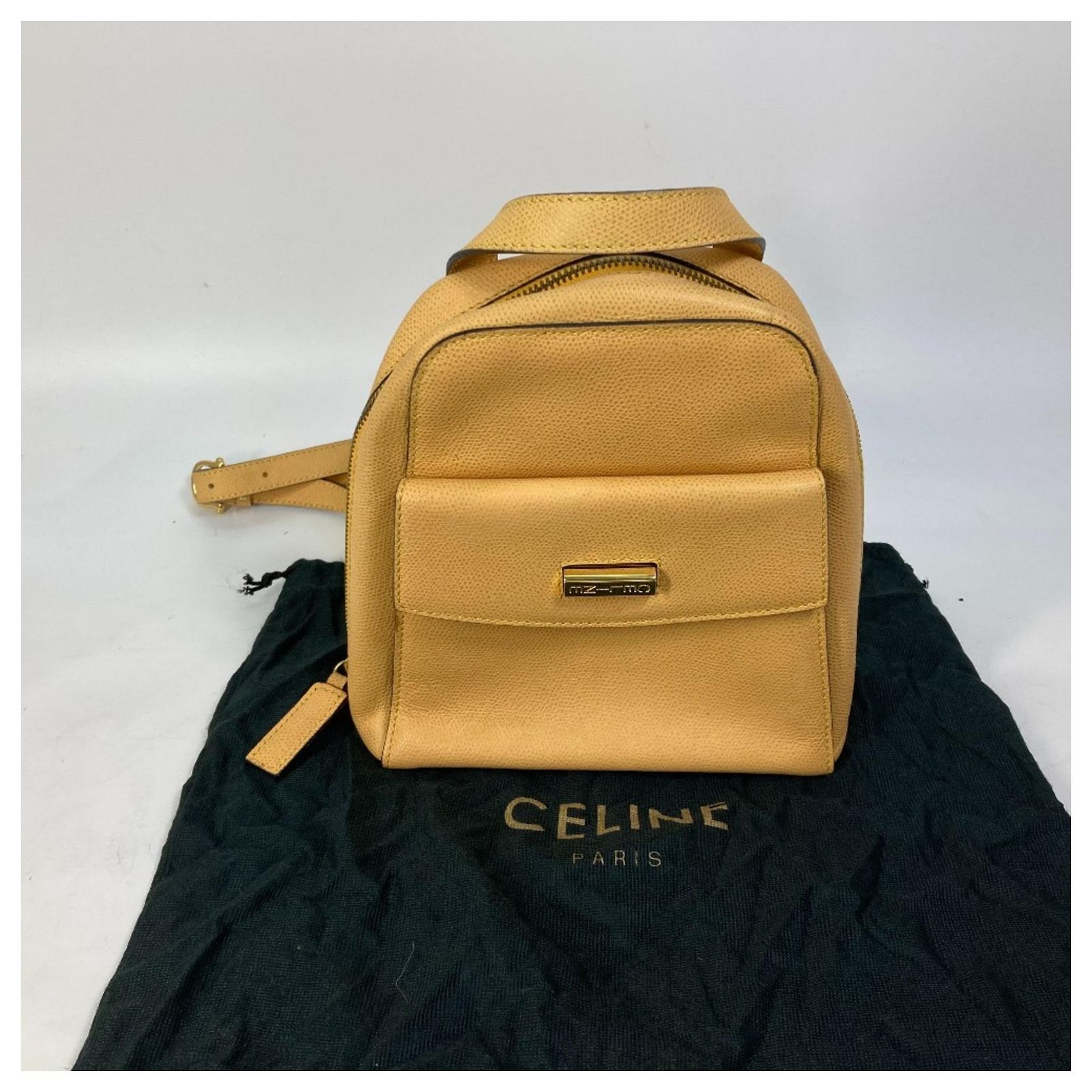 Céline CELINE Vintage Mini Leather Backpack Red Beige ref 