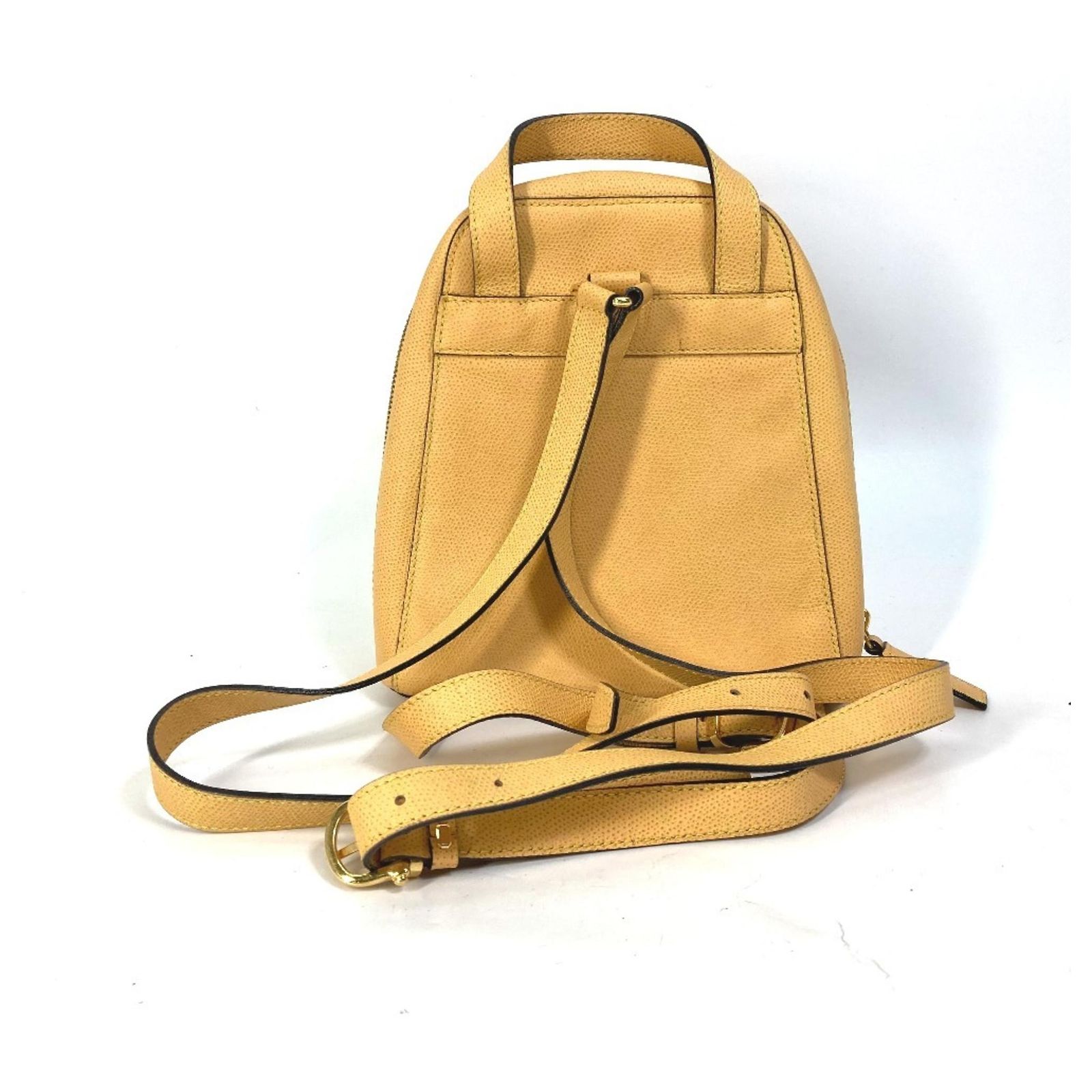 Authentic CELINE backpack bag vintage Mini Backpack Leather Beige/Red Céline CELINE Vintage Mini Leather Backpack Red Beige ref  main image 3