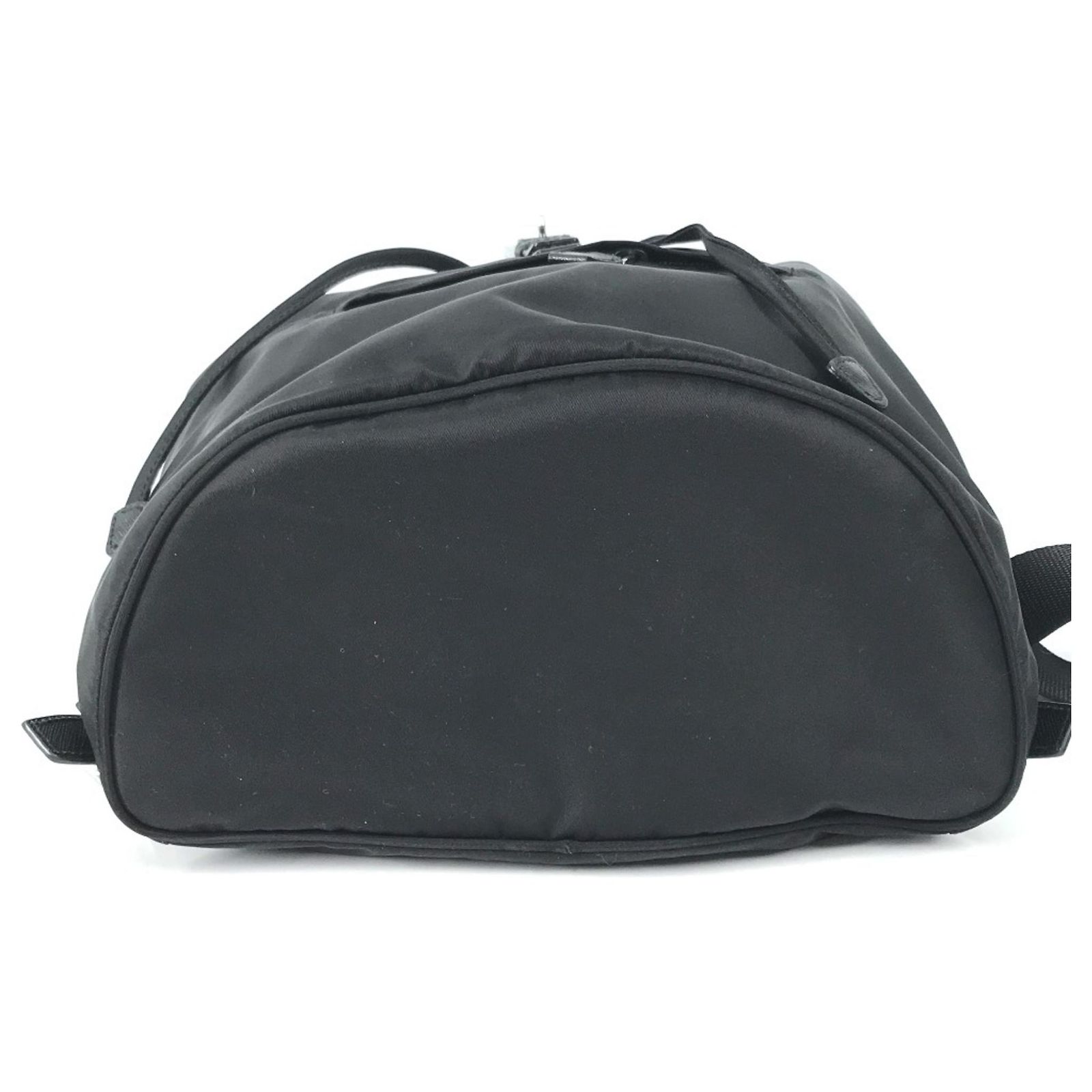 PRADA triangle logo triangle logo plate backpack bag Nylon Black Prada Prada Tessuto Triangle Logo Plate Nylon Backpack  main image 3