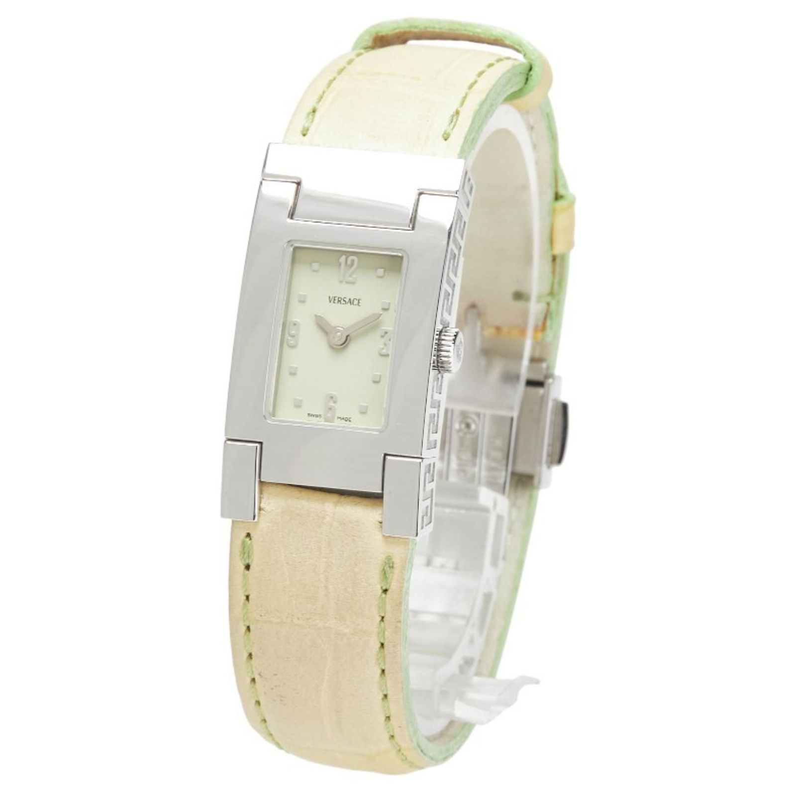 Versace ASQ99 Quartz Watch, Green Dial, Stainless Steel, Leather, Women\'s Versus Versace Brick Lane Ladies Green Dial Watch +  main image 2