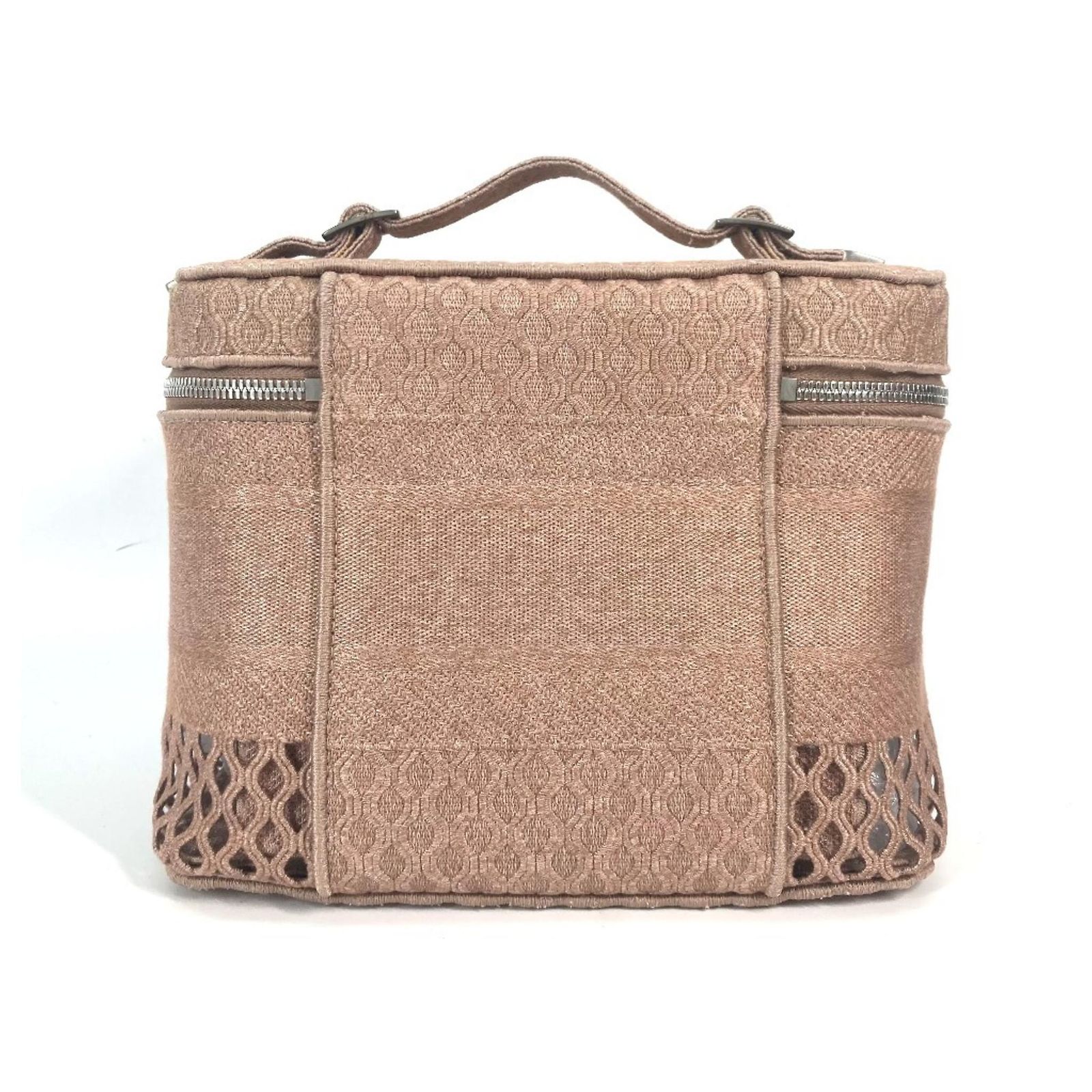 Christian Dior Pink Canvas Vanity Bag Cloth ref.2517084 - Joli Closet
