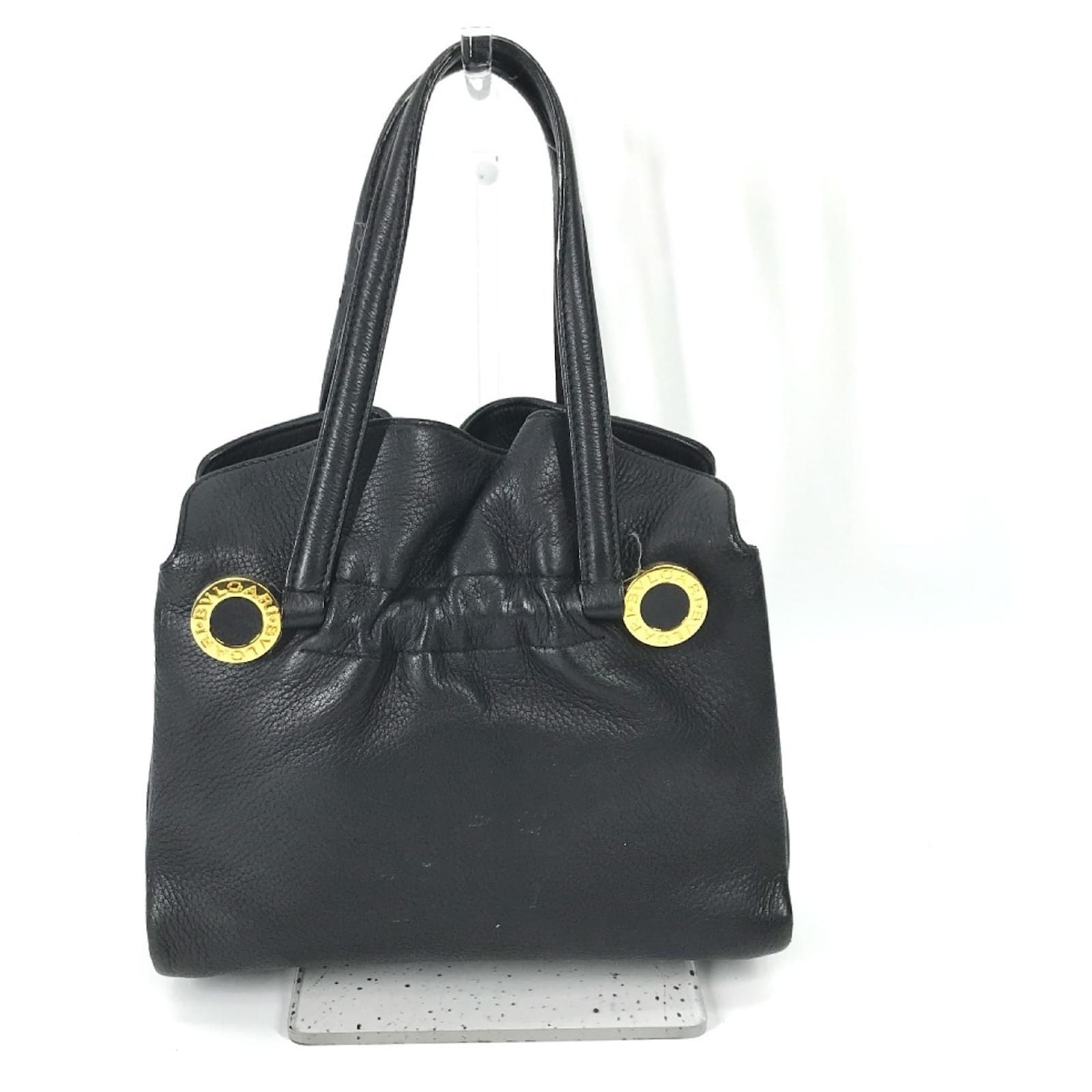 Bulgari Bvlgari Black Leather Handbag Tote ref.2517154 - Joli Closet