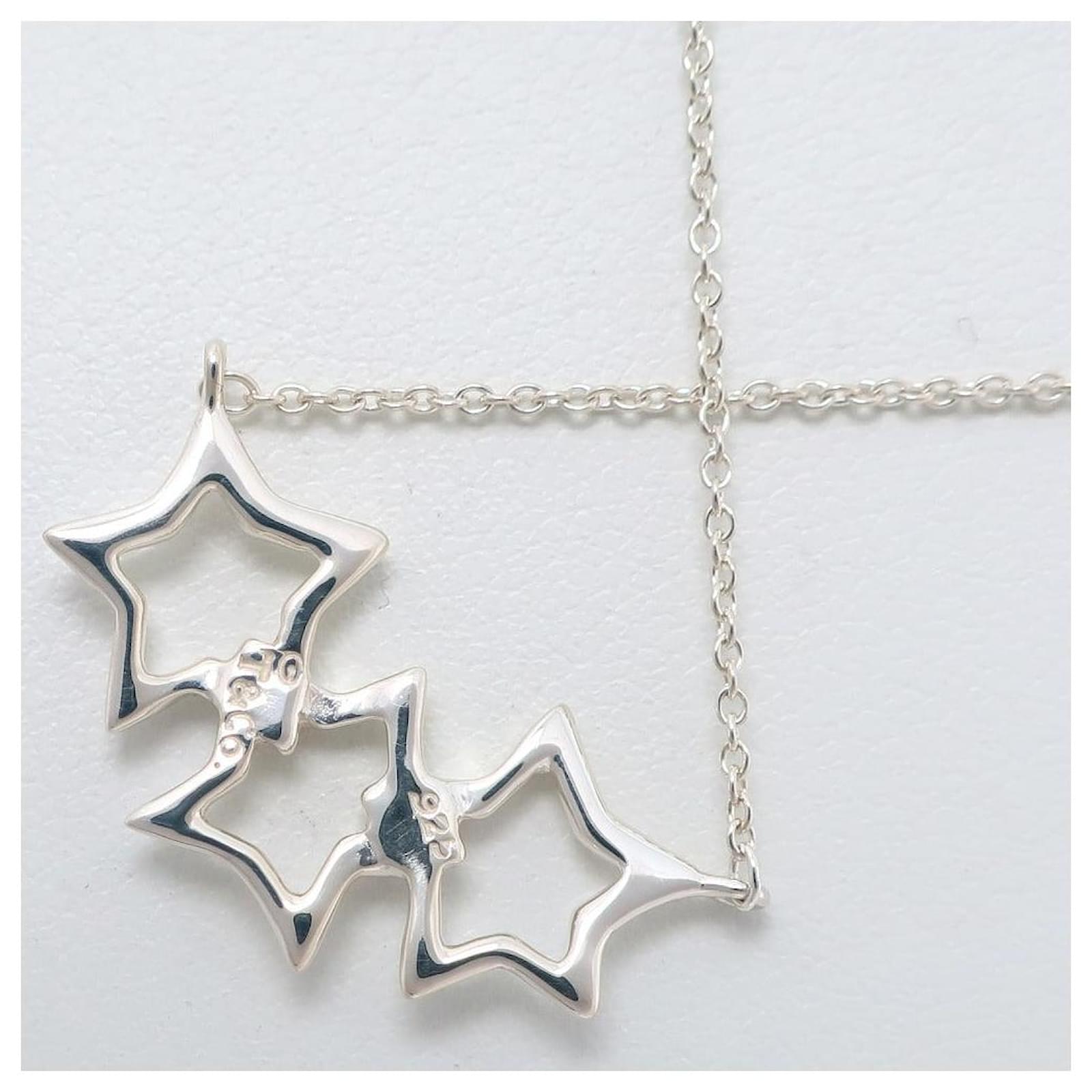 アクセサリー Tiffany & Co. Triple Star Necklace 925 Tiffany & Co Tiffany Triple Star Silver 925 Necklace Silvery Metal