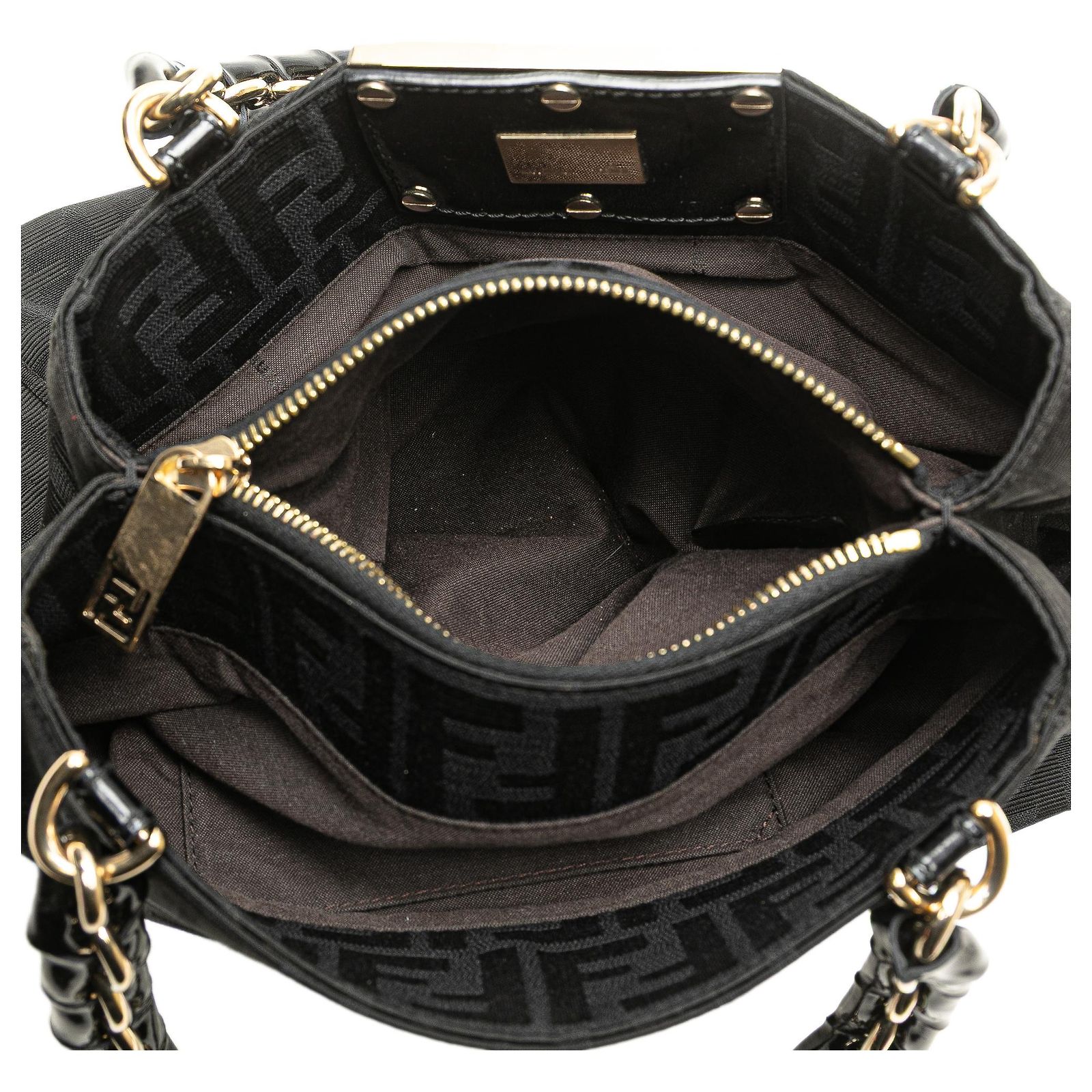 Fendi Small Zucca Canvas Mia Chain Tote #278769F69B Fendi Zucca Small Mia Tote Red 1652837 – FASHIONPHILE main image 2