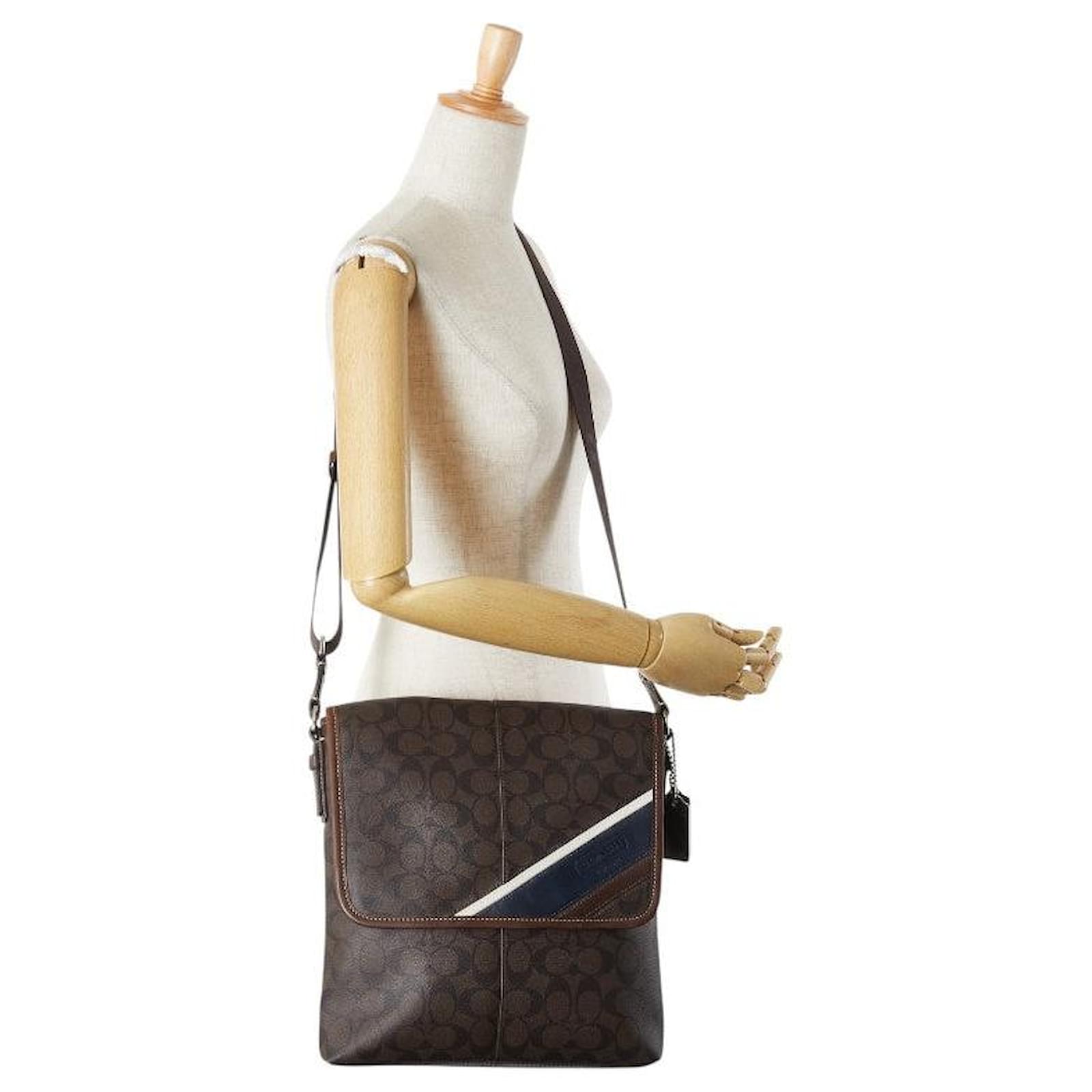 Coach Signature PVC Leather Shoulder Bag Brown ref.JC2520099 (Sold