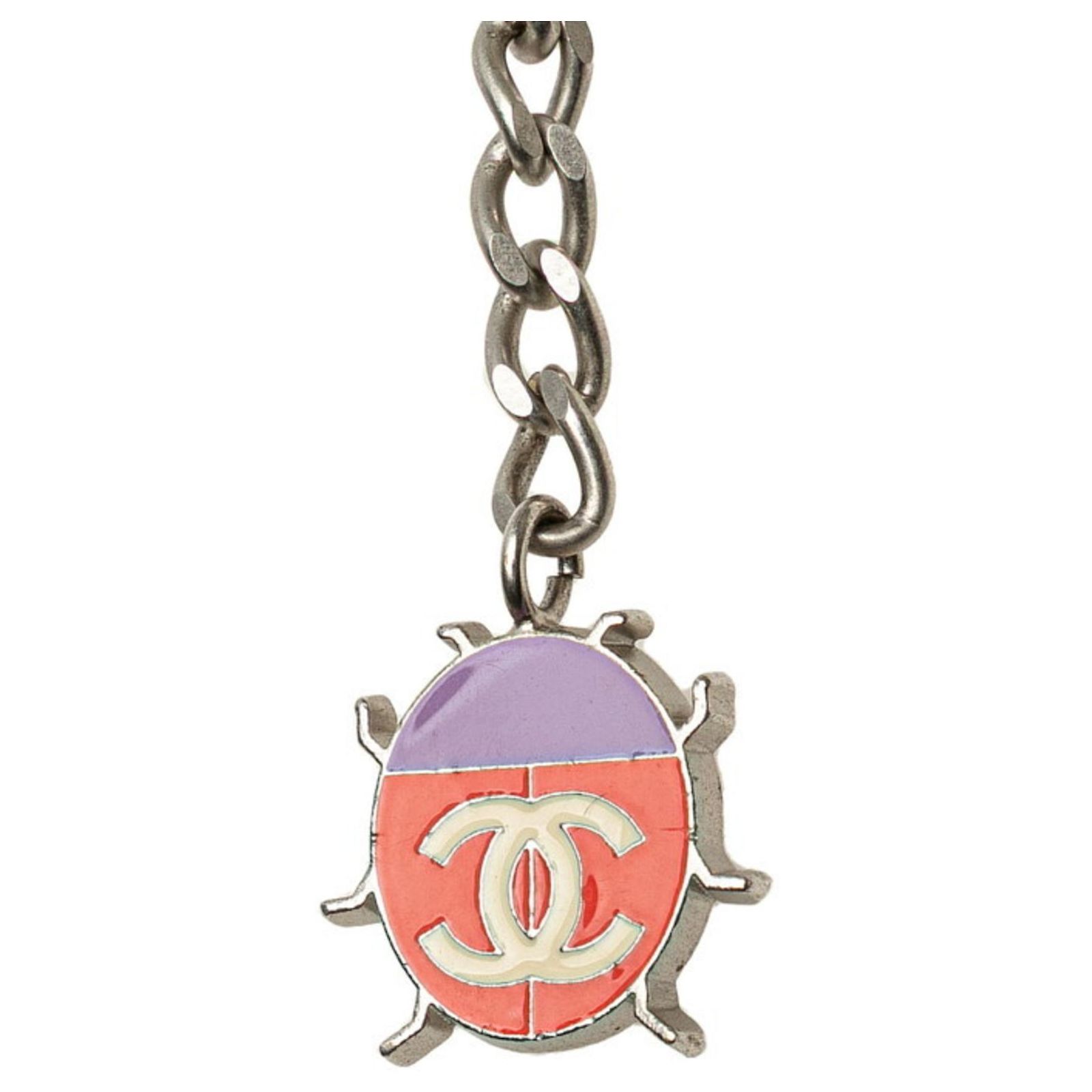 Chanel Coco Mark Ladybug Belt Silvery Red Purple ref.2520888  display picture 2