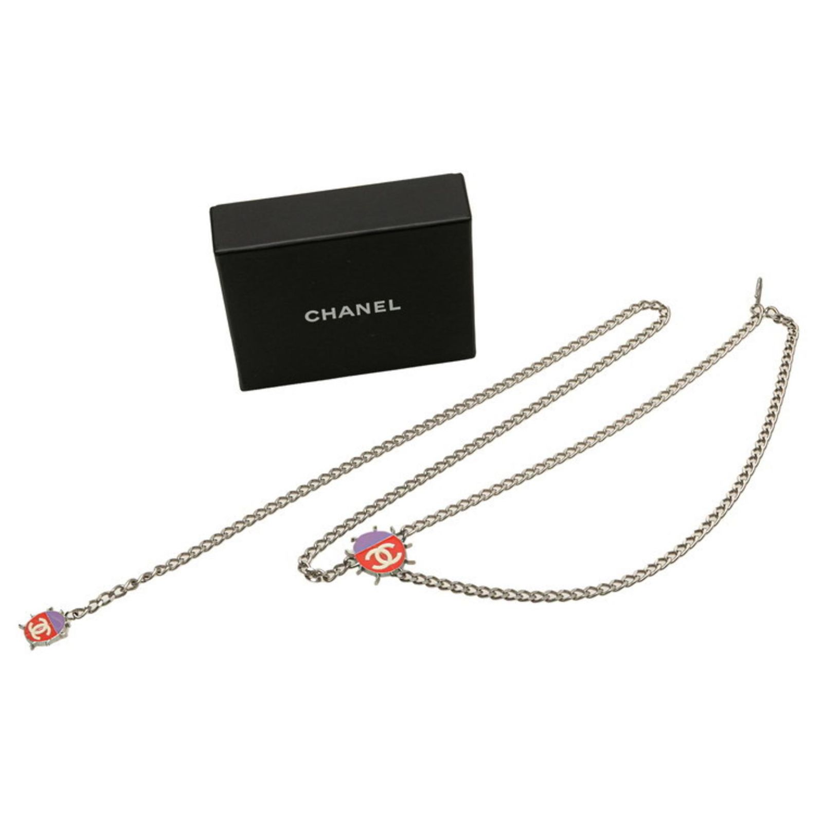 Chanel Coco Mark Ladybug Belt Silvery Red Purple ref.2520888  display picture 1