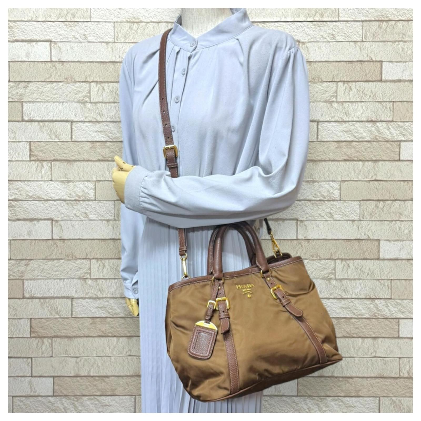 Prada Nylon Shoulder Bag BN1841 Brown ref.JC2522735 (Sold) - Joli