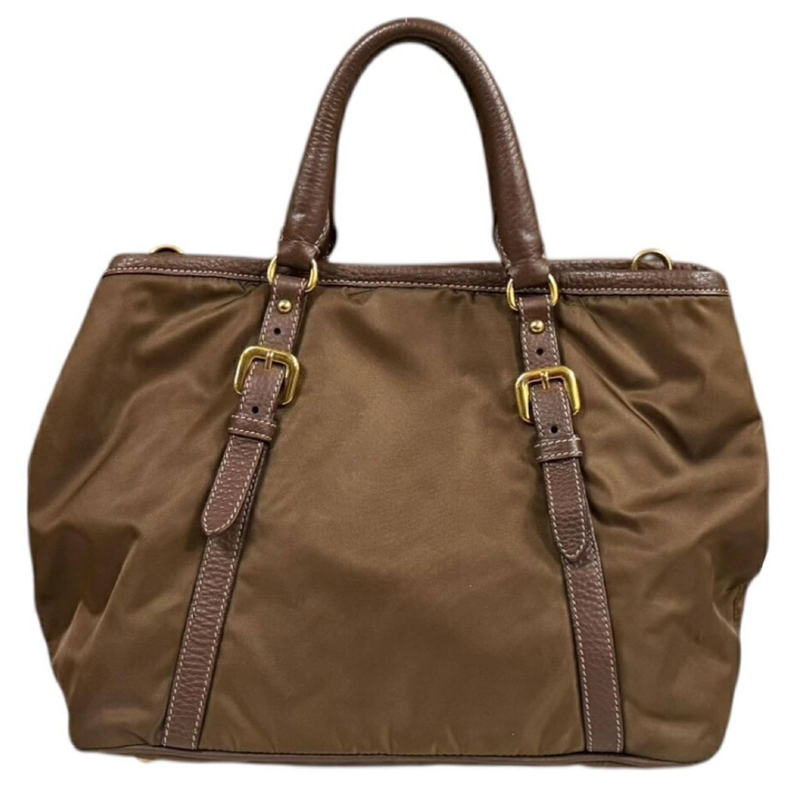 PRADA ブラウン系 ナイロン ハンドバッグ イタリア製 Prada Nylon Shoulder Bag BN1841 Brown ref.JC2522735 (Sold) - Joli