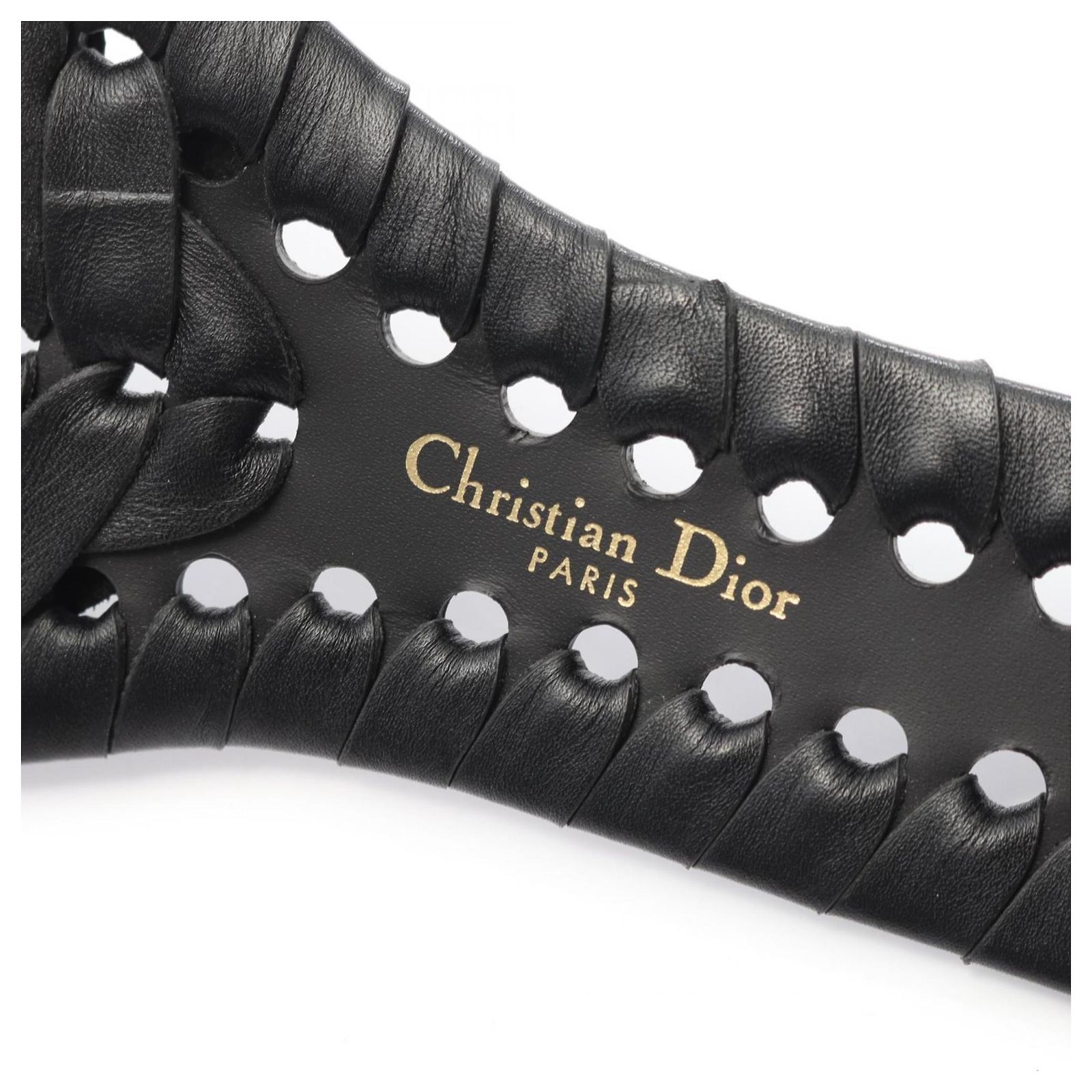 Christian Dior Black Leather Belt ref.2523589 - Joli Closet display picture 3