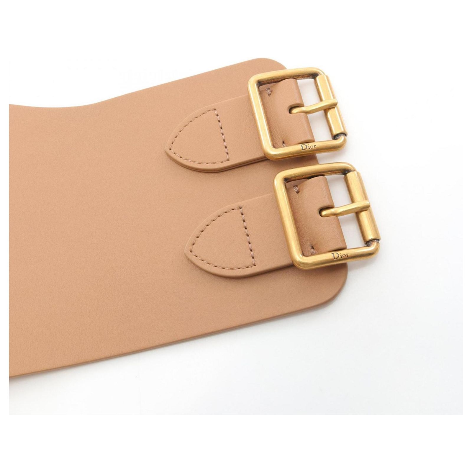 Christian Dior Dior D-Lace Corset Belt, Leather, Women\'s, Brown, B0103CGDK34U75 Christian Dior Dior D-Lace Corset Belt Brown ref.2523739  main image 2