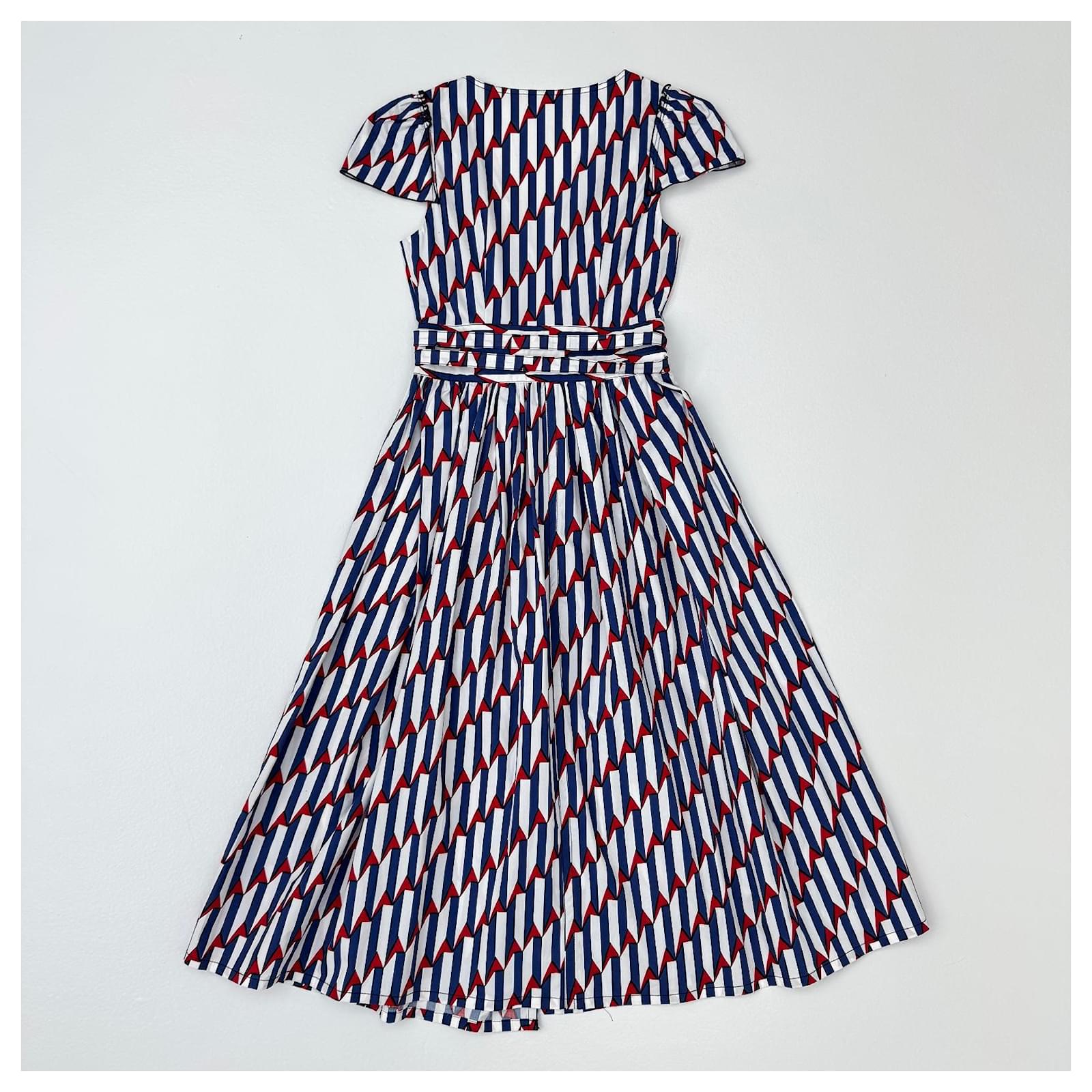 alo blue and white dress DEVON WINDSOR Halle Dress XS / Azure main image 0