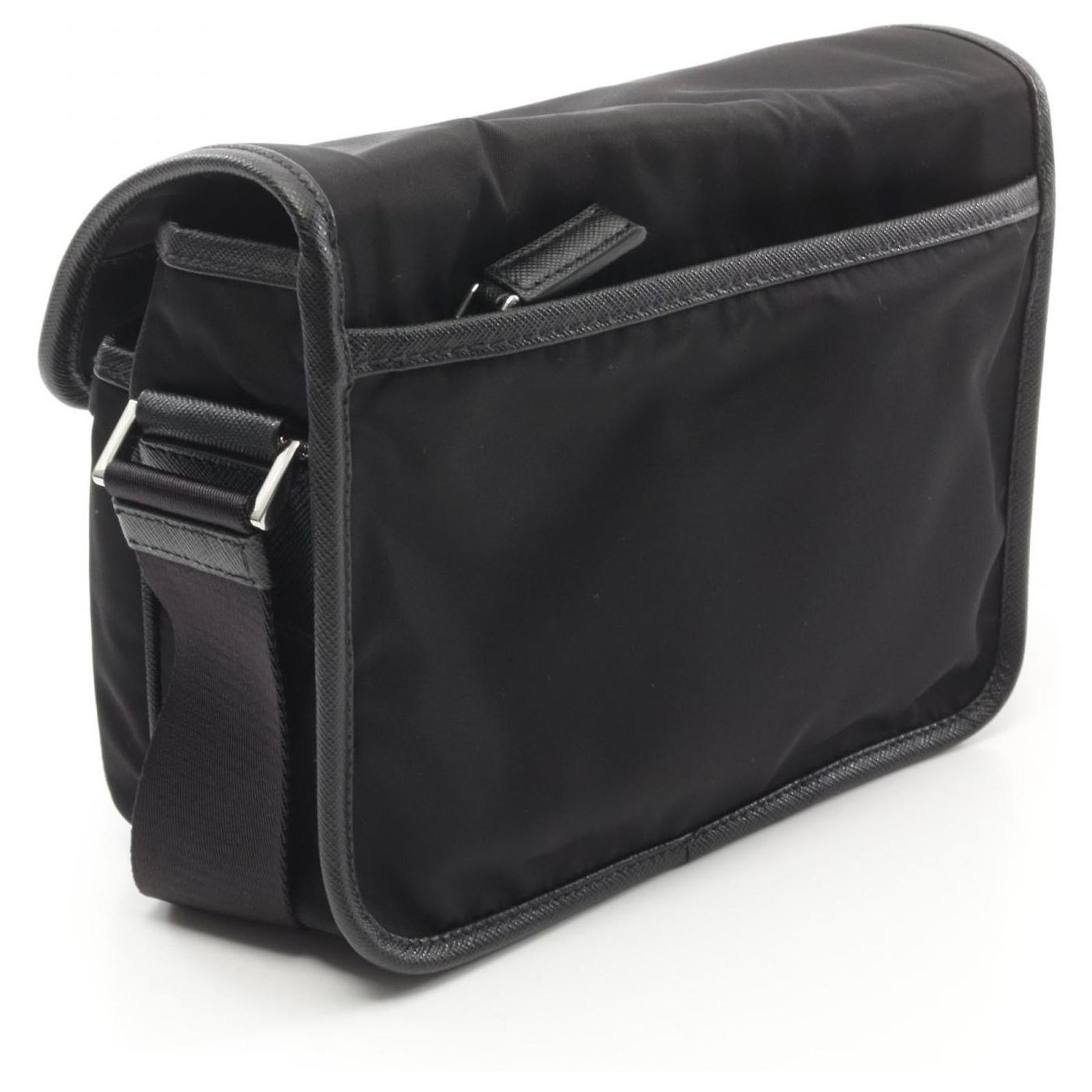 Prada Re-Nylon Saffiano Leather Shoulder Bag Black ref.2527563 - Joli ...