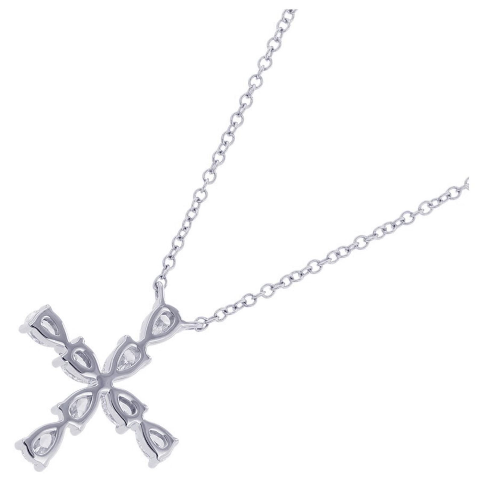 Harry Winston Symbols Shape Mini Cross Pendant Necklace Platinum 