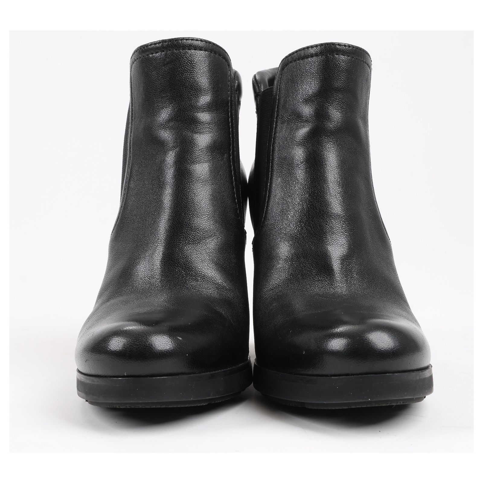 Prada Sport Leather Side Gore Ankle Boots in Black 3TP022 