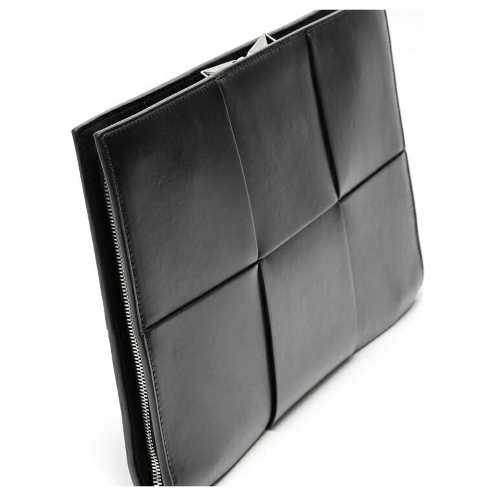 Bottega Veneta Arco Document Case Clutch Bag Black Leatherette ref Bottega Veneta Arco Document Case Clutch Bag Black Leatherette ref