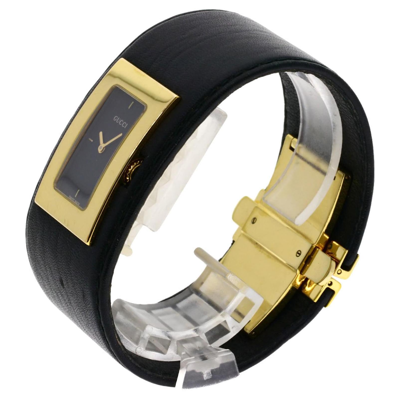 GUCCI グッチ 7800L スクエアフェイス 腕時計 GP 革 レディース [中古] GUCCI - GUCCI グッチ 7800L スクエアフェイス 腕時計 GP 革