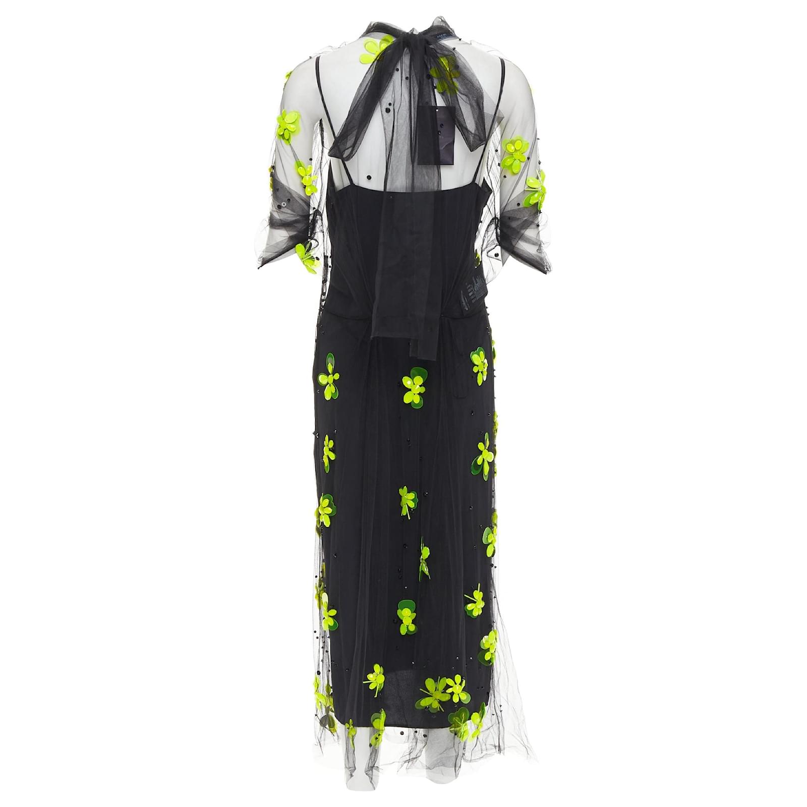 prada neon dress Prada Fall 2018 MFW: Neon Dreams and Nostalgic Ayerhs Magazine