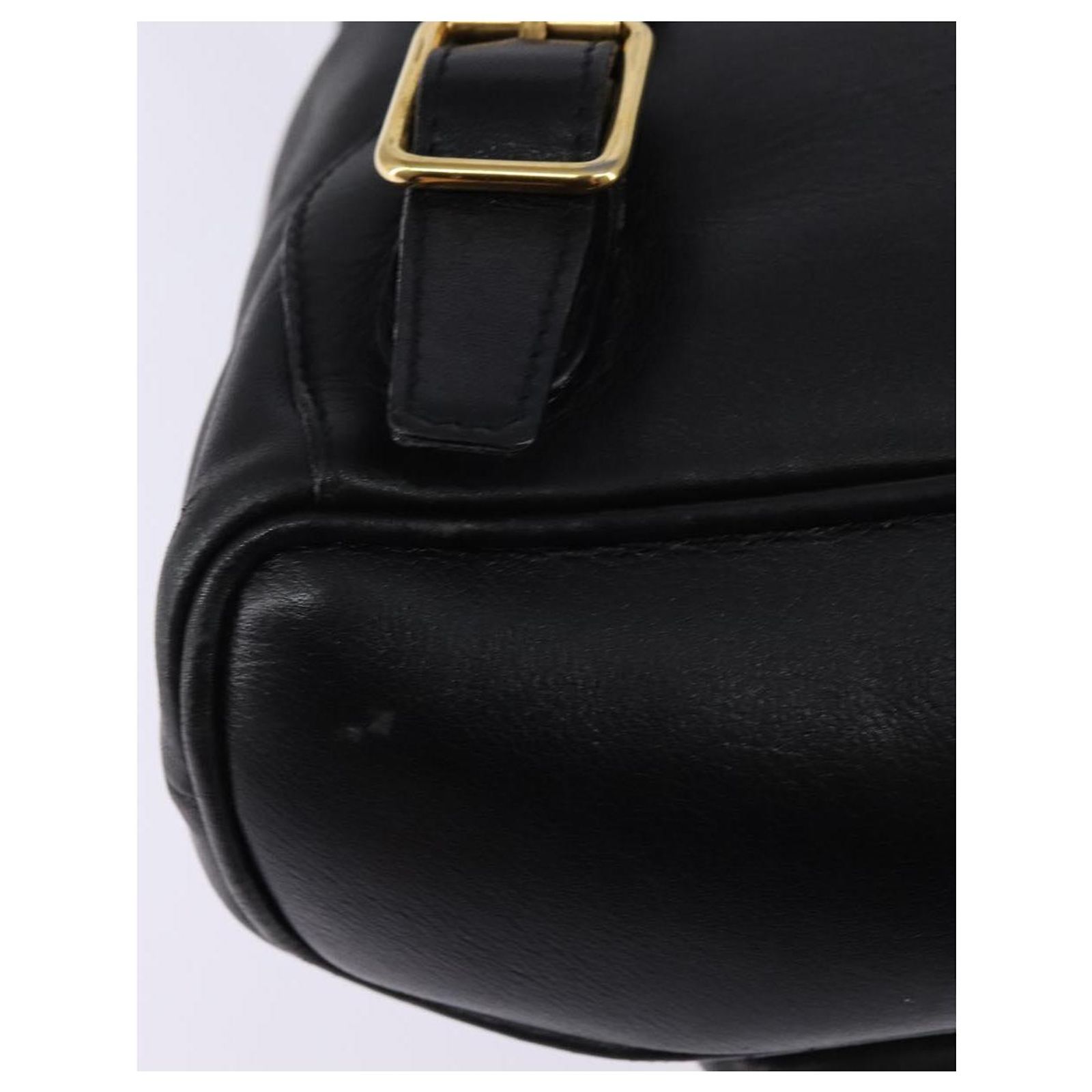 GUCCI Bamboo Backpack Leather Black Gold 003 1705 0030 Auth BA6050 GUCCI Bamboo Backpack Leather Black Gold 003 1705 0030 Auth  main image 2