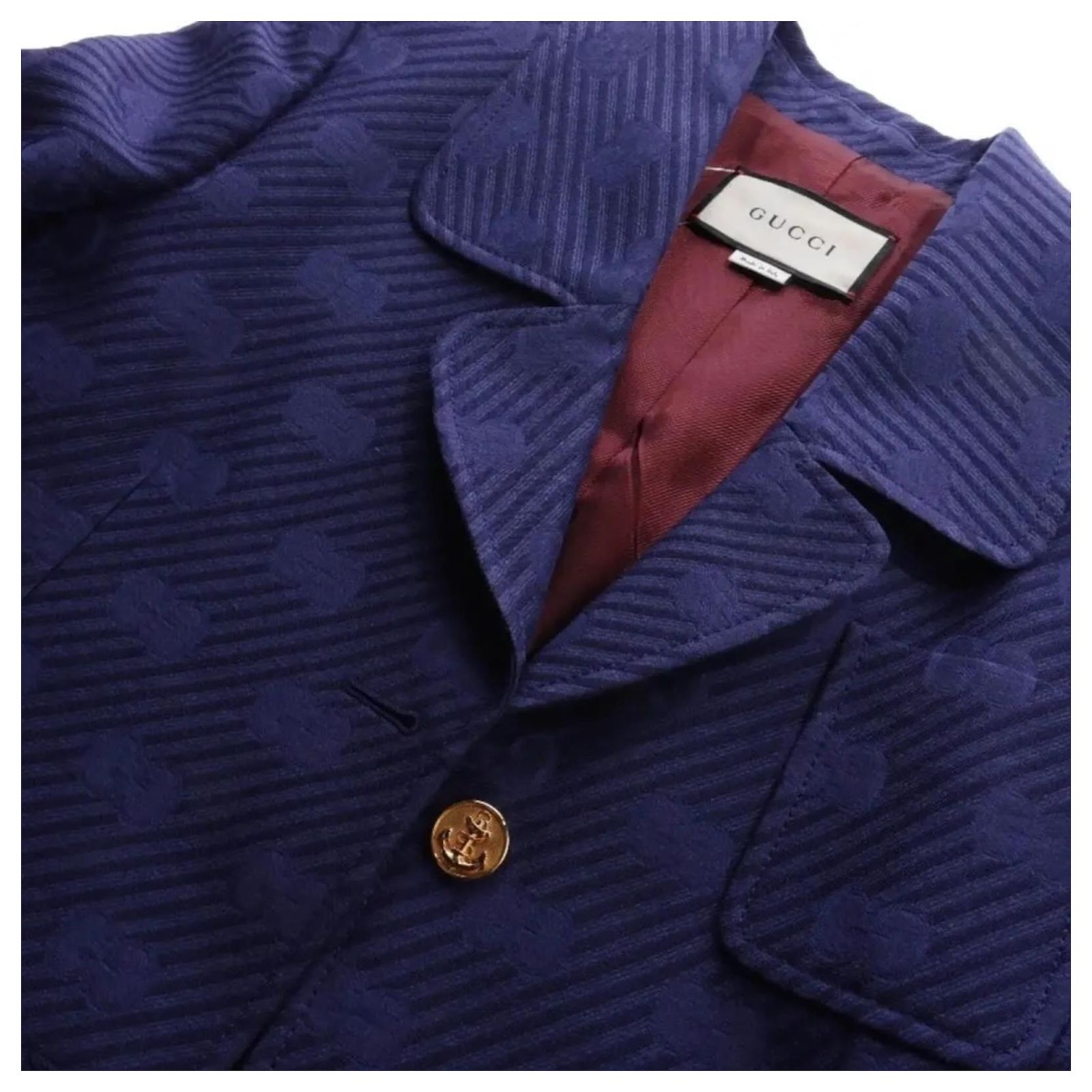 Gucci My Body My Choice Blue Wool Blazer ref.2534265 - Joli Closet