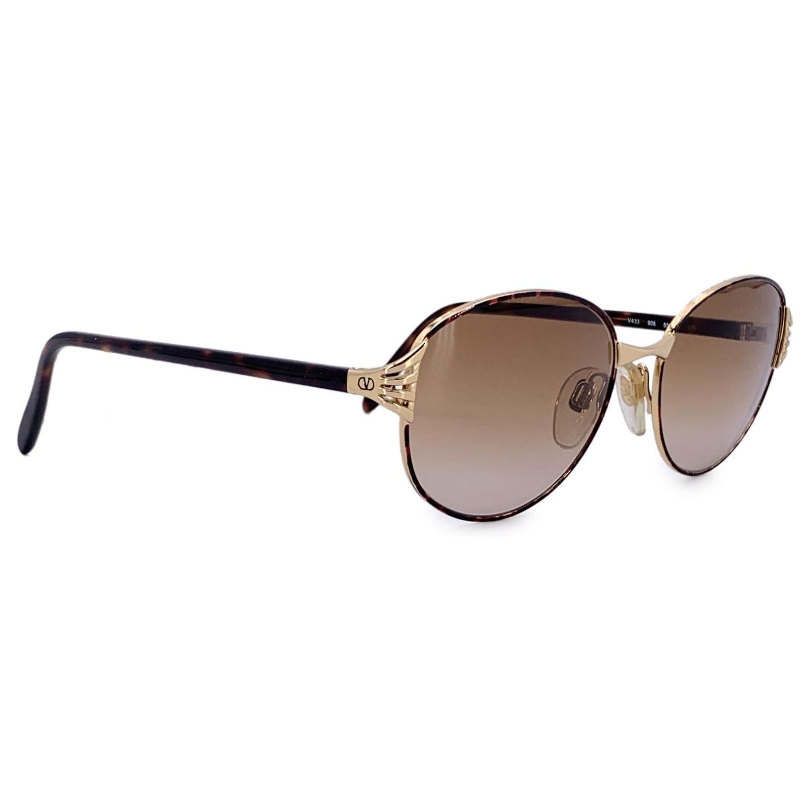 Valentino Garavani Vintage Metal Sunglasses Brown ref 